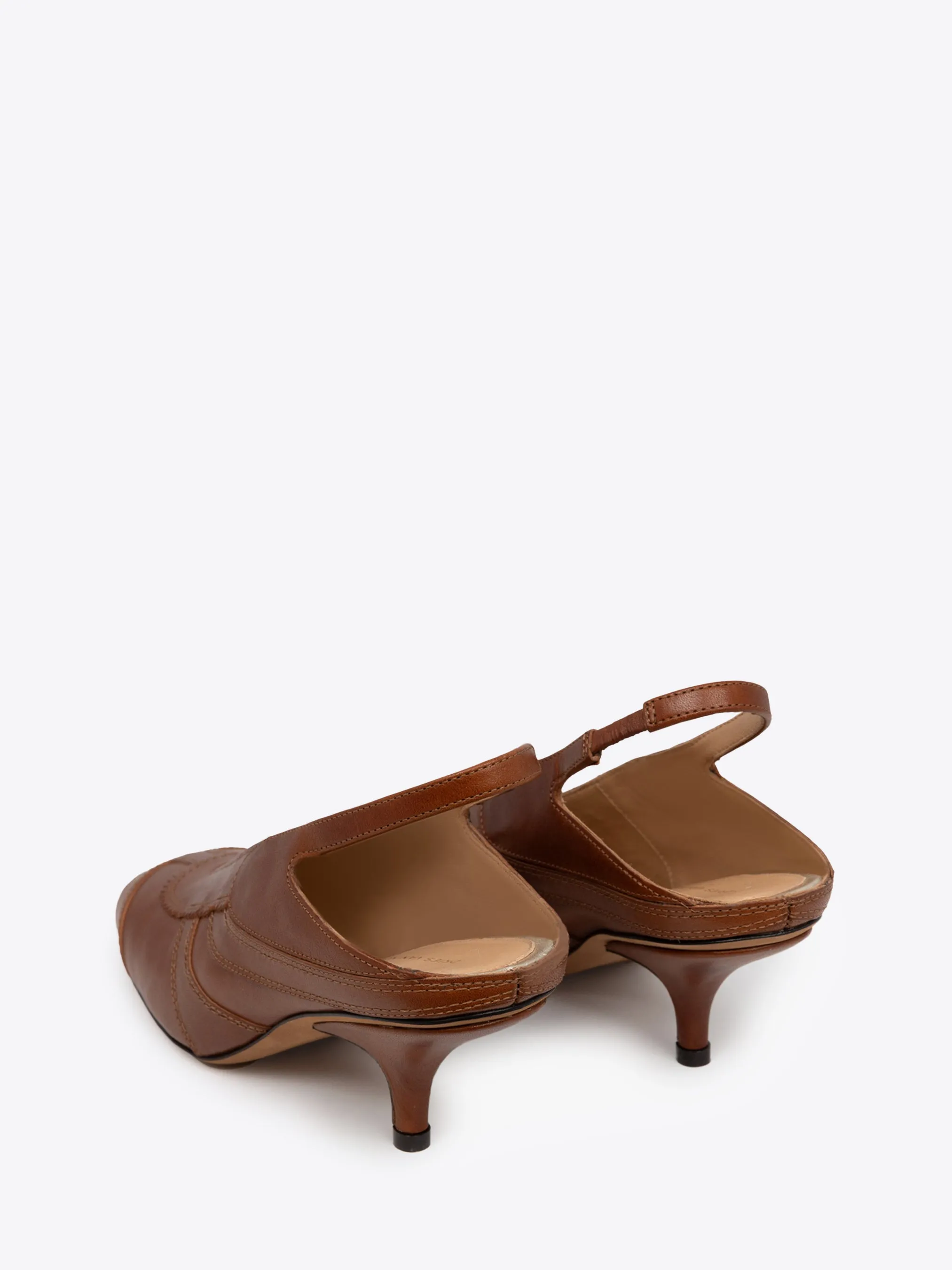 Leather slingback pumps sold by Dries Van Noten product image thumbnail 4