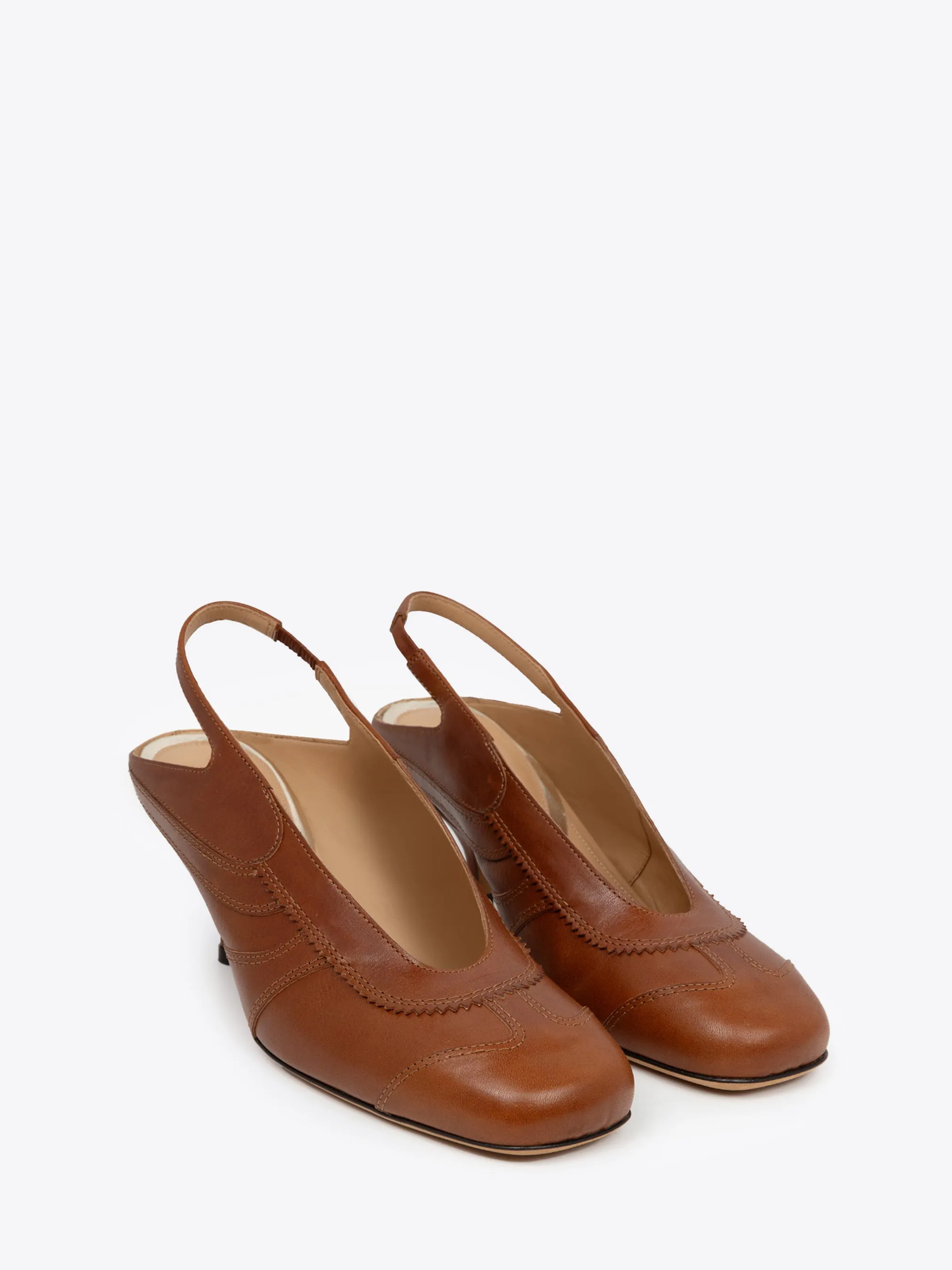 Leather slingback pumps sold by Dries Van Noten product image thumbnail 3