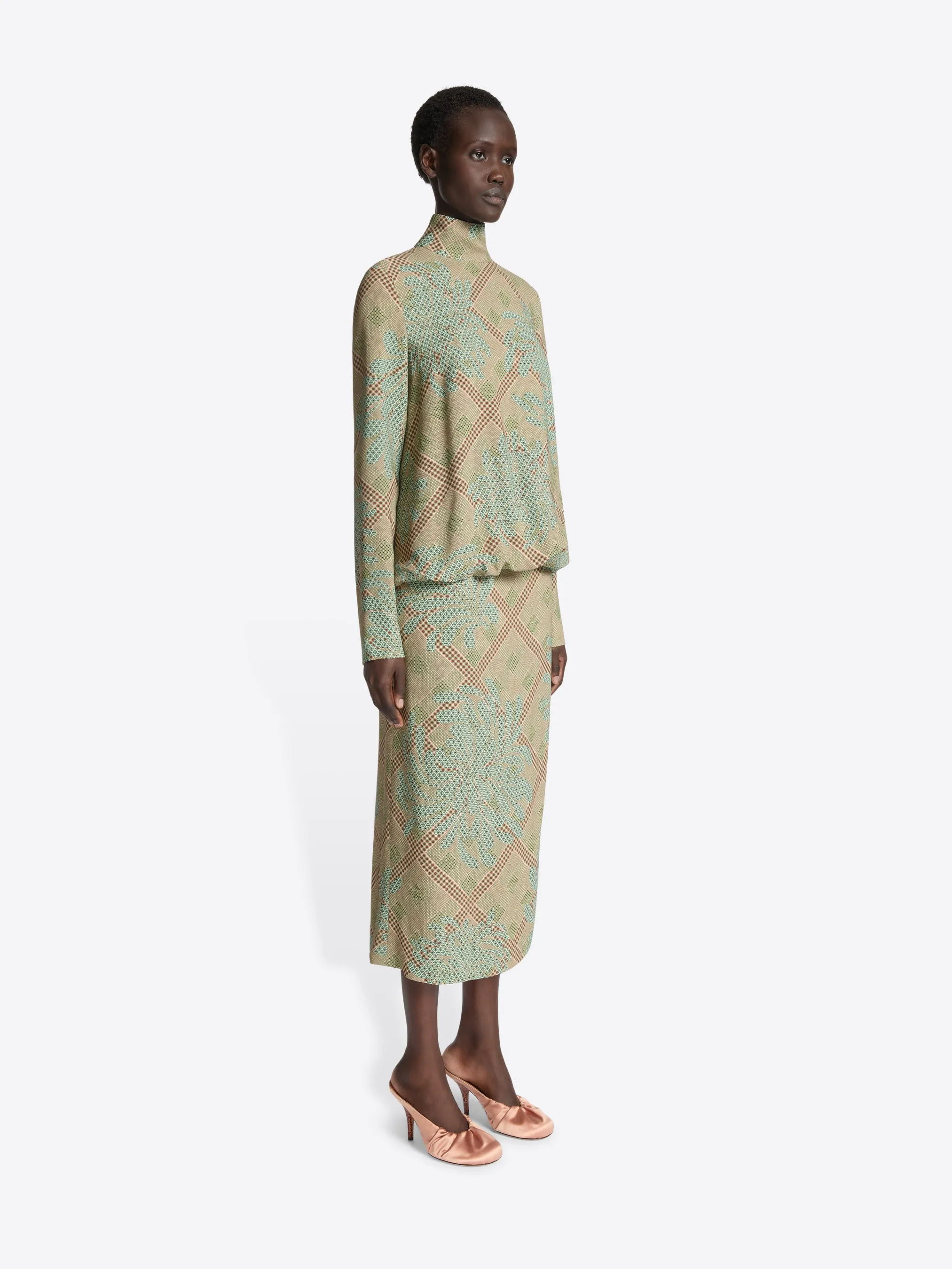 Printed viscose dress sold by Dries Van Noten product image thumbnail 3