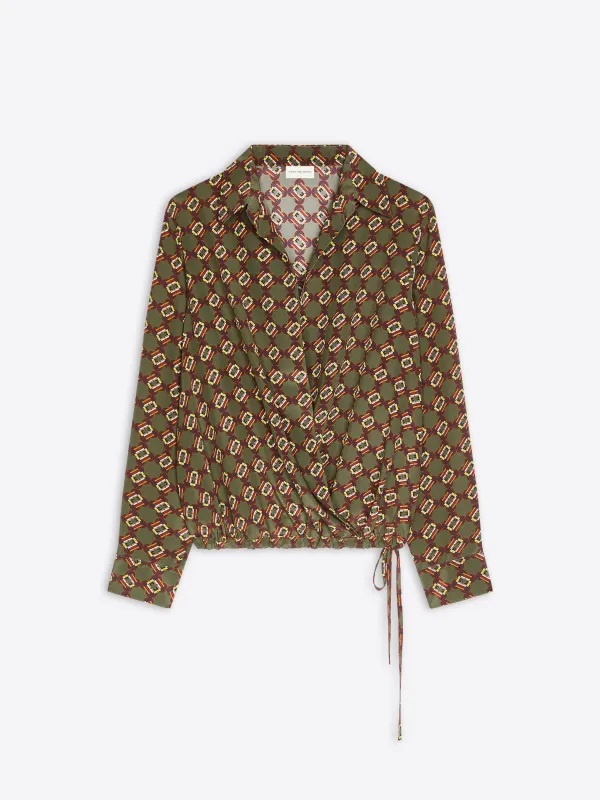 Silk wrap shirt sold by Dries Van Noten