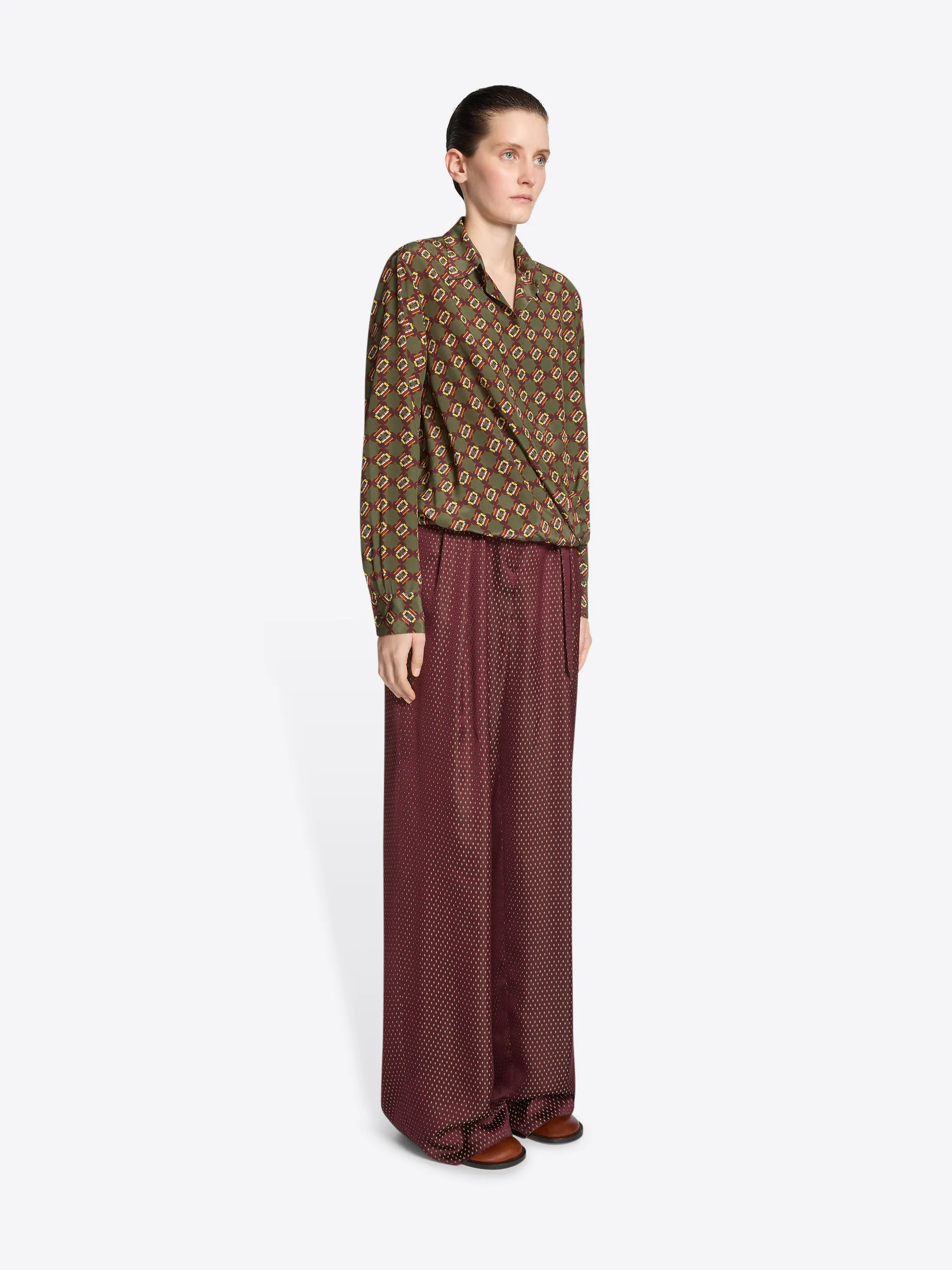 Silk wrap shirt sold by Dries Van Noten product image thumbnail 3