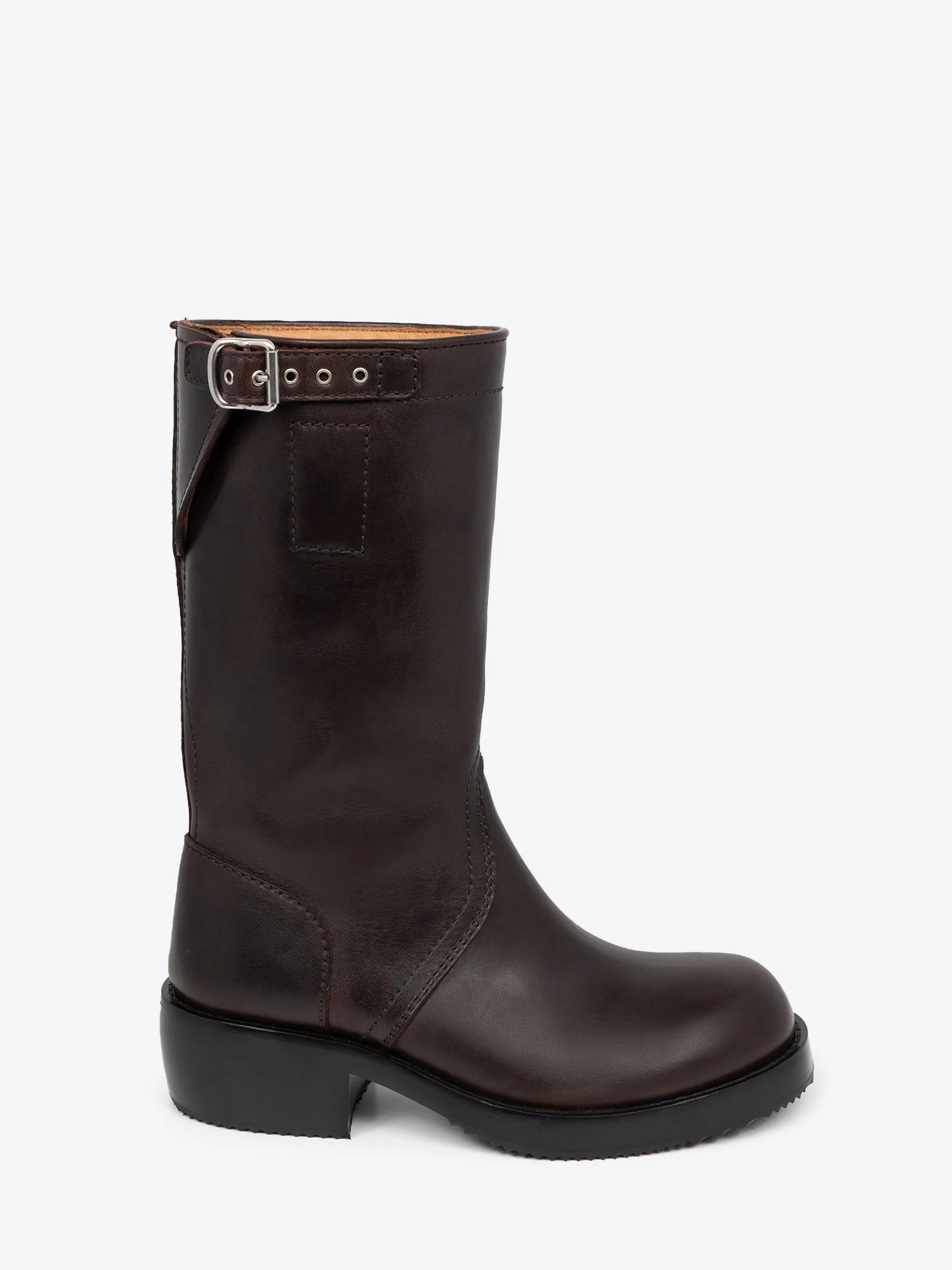 Leather biker boots sold by Dries Van Noten product image thumbnail 2