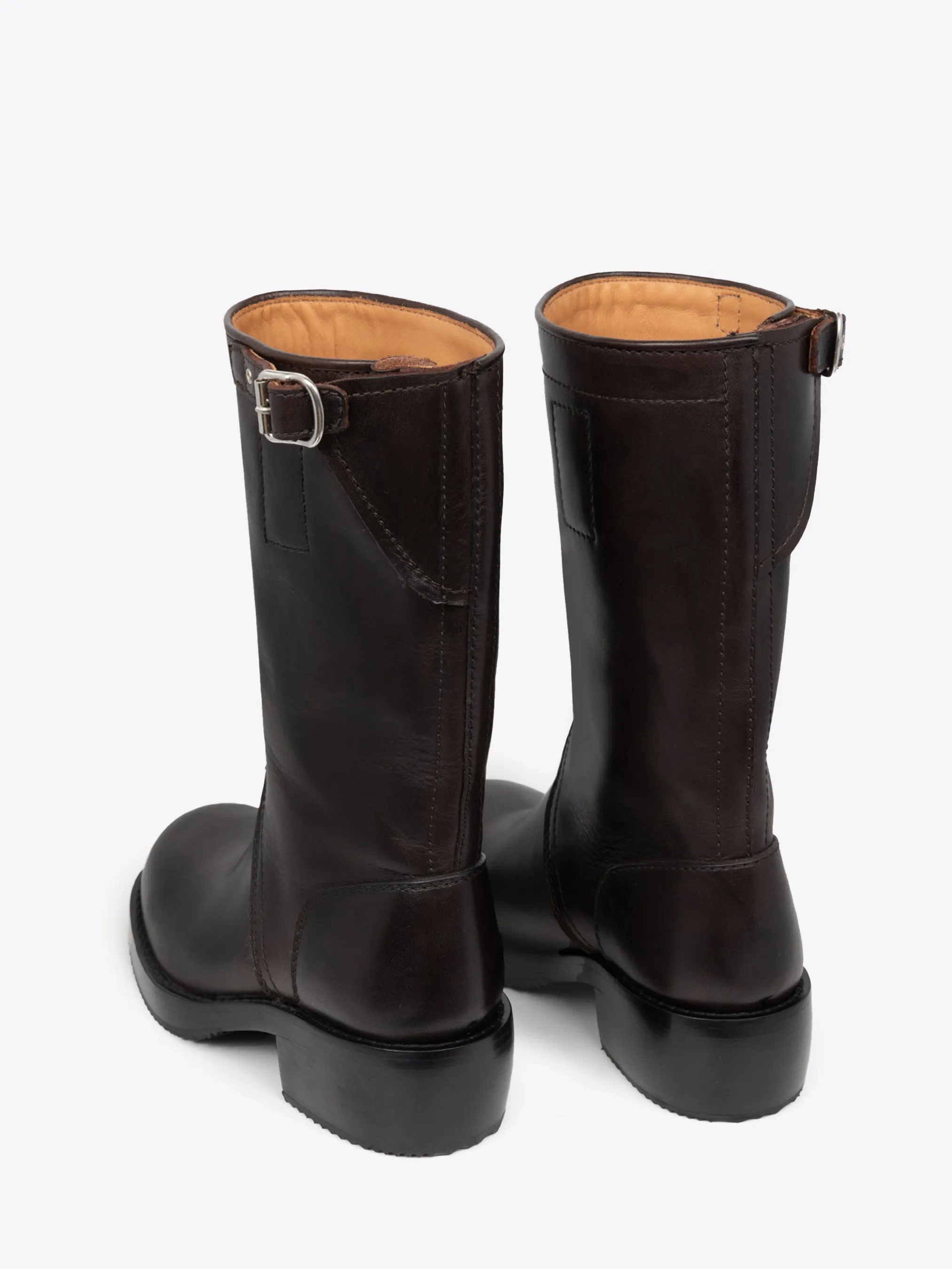 Leather biker boots sold by Dries Van Noten product image thumbnail 4