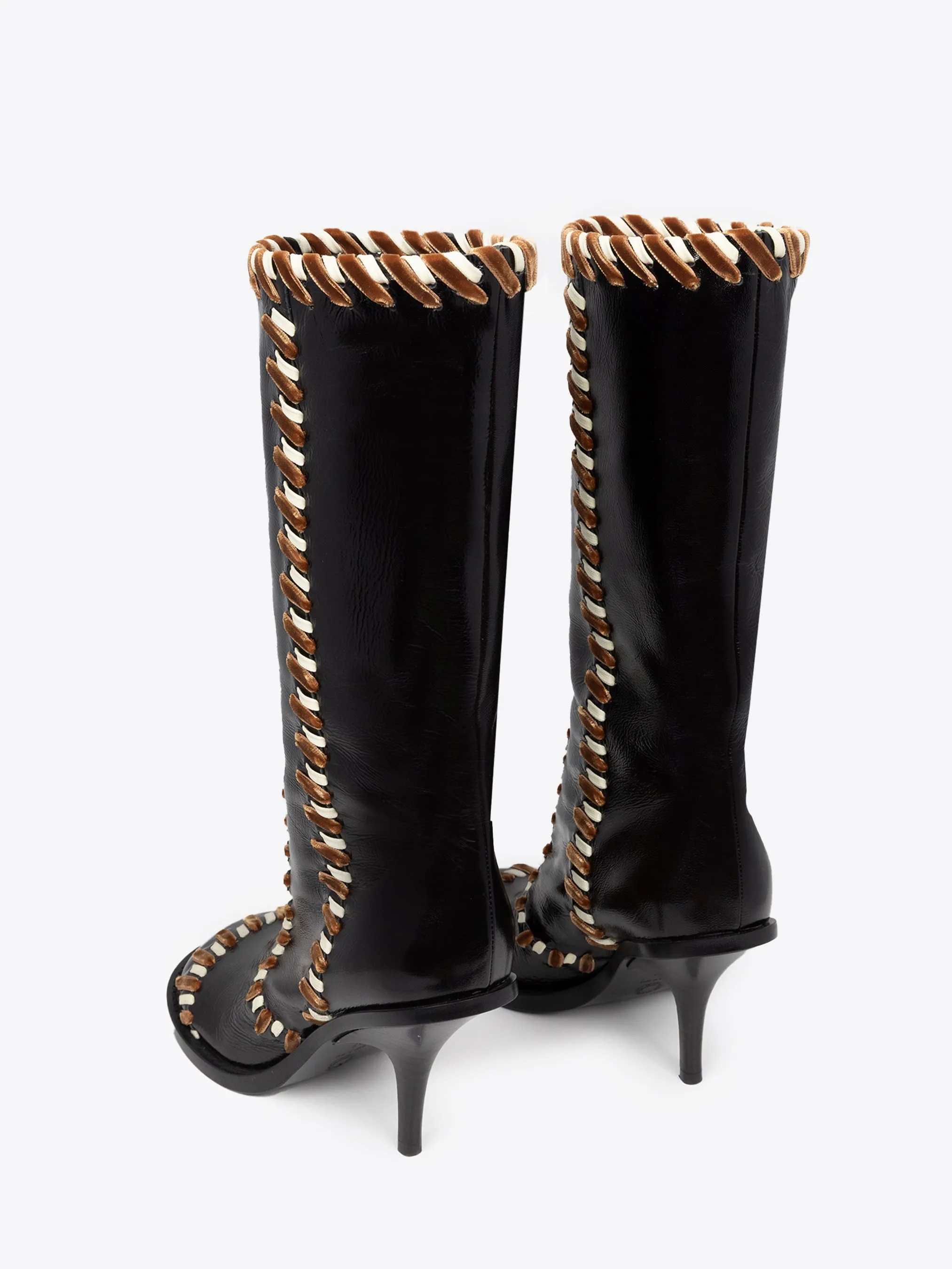 Round-toe leather boots sold by Dries Van Noten product image thumbnail 4