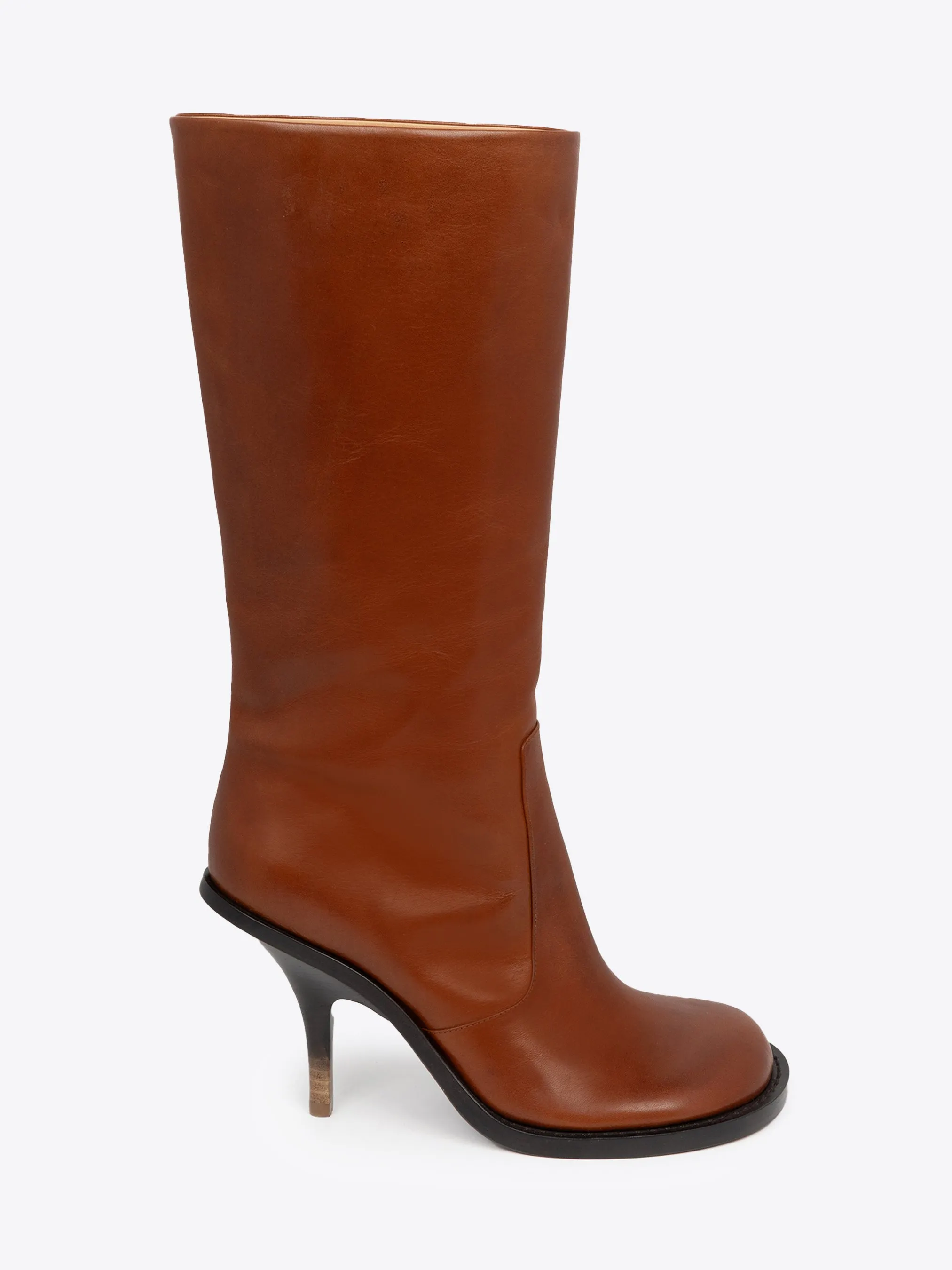 Round-toe leather boots sold by Dries Van Noten product image thumbnail 2
