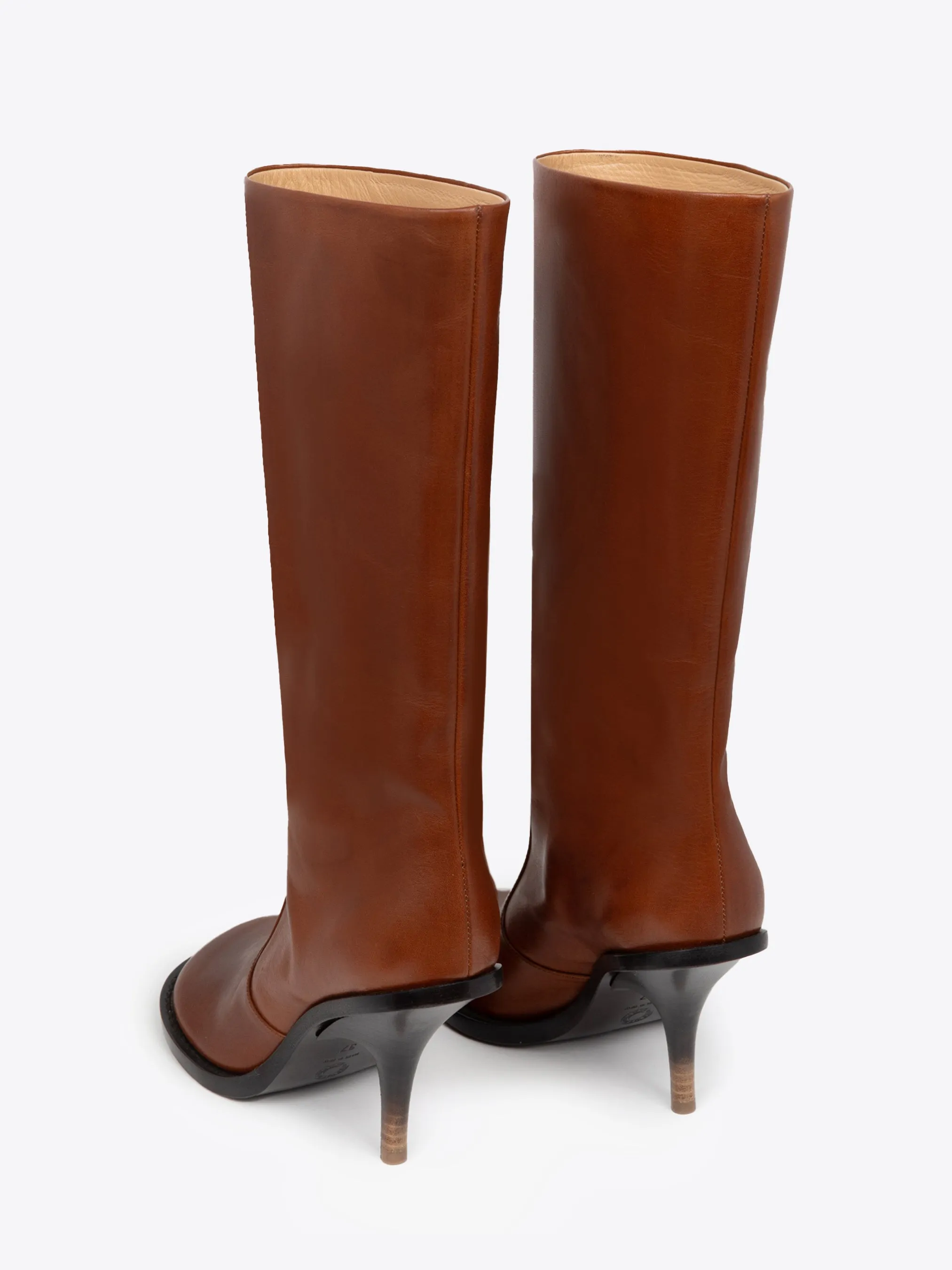 Round-toe leather boots sold by Dries Van Noten product image thumbnail 4