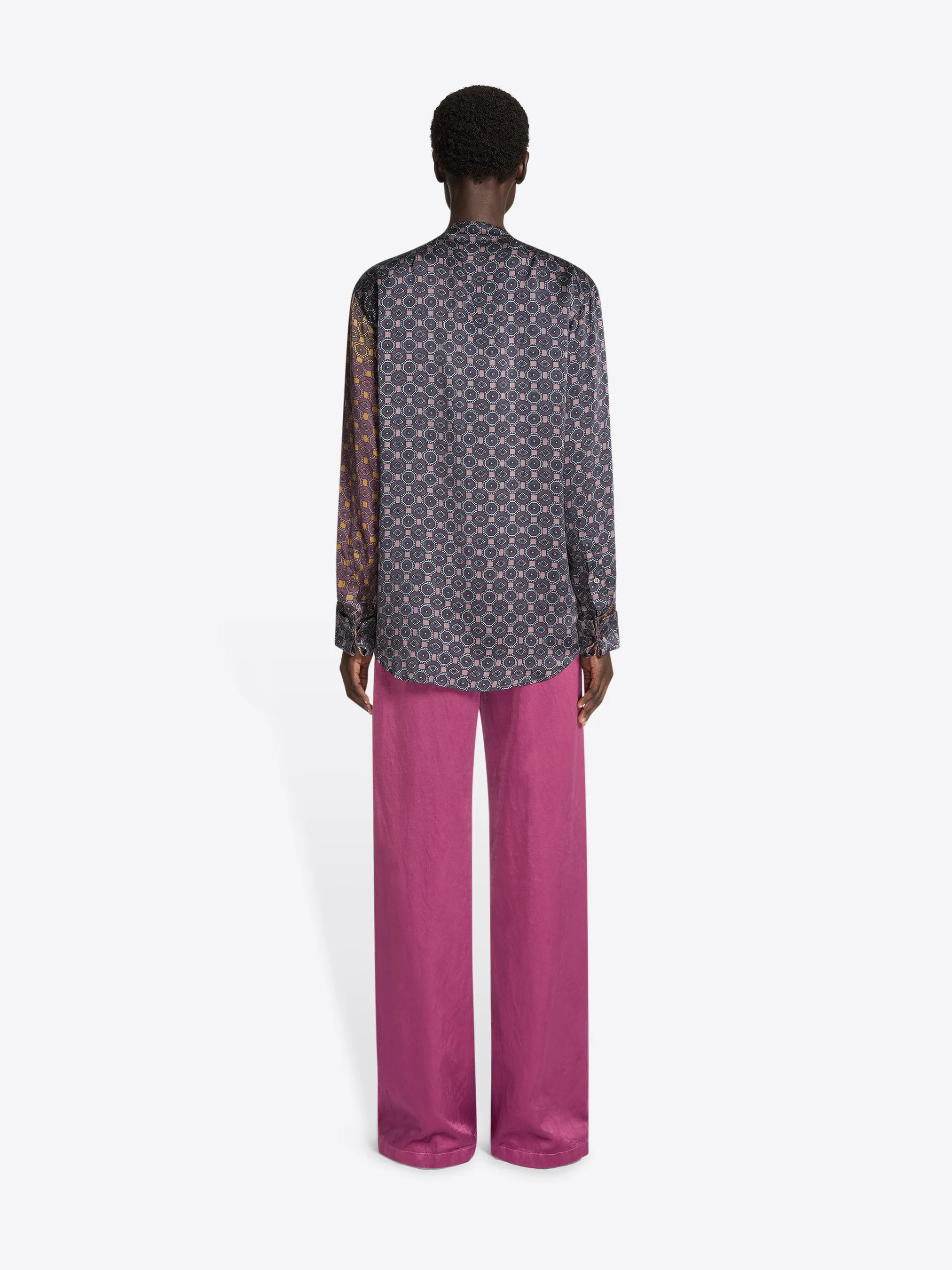 Silk pussy-bow shirt sold by Dries Van Noten product image thumbnail 4