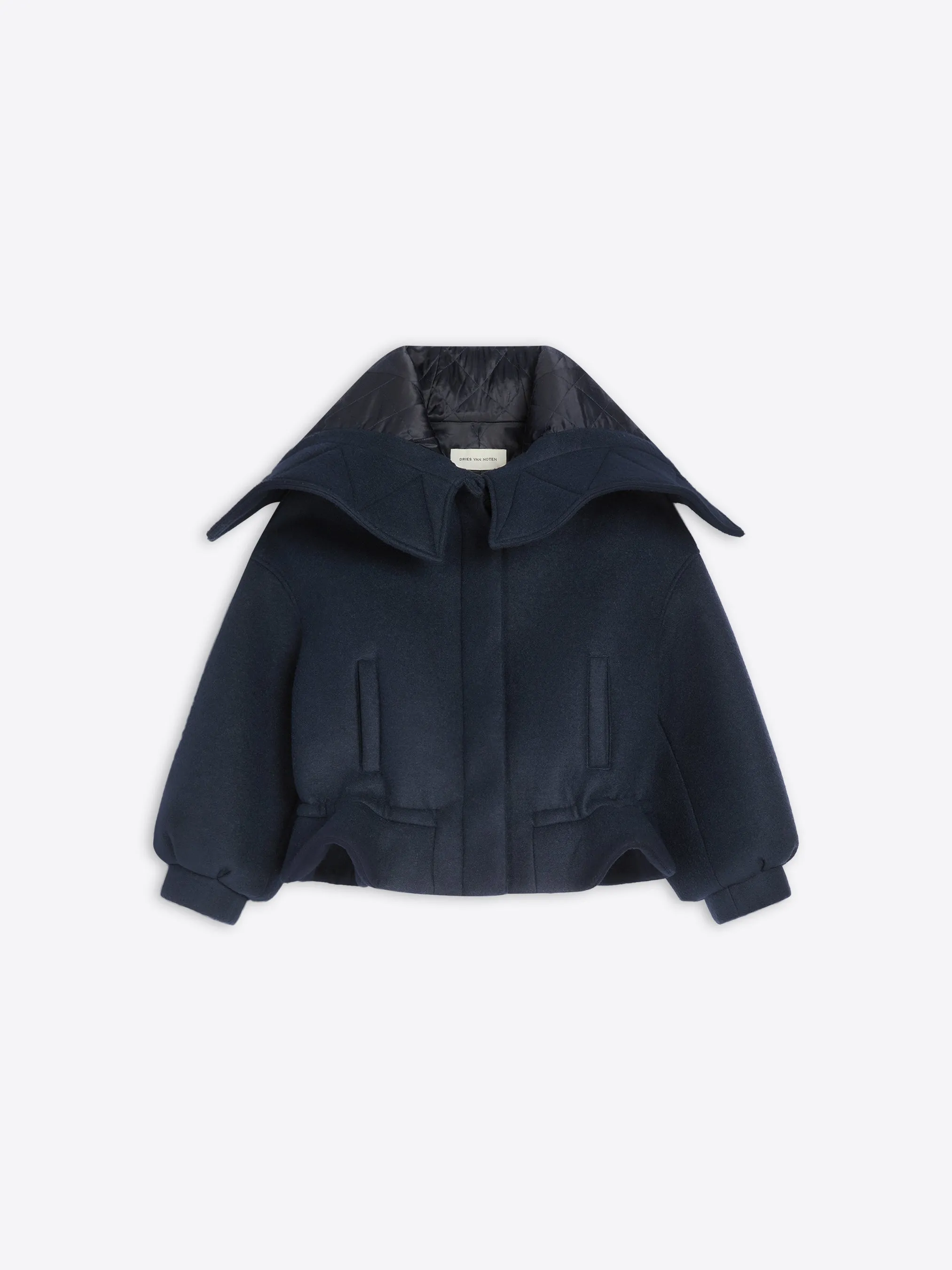 Bonded short parka sold by Dries Van Noten