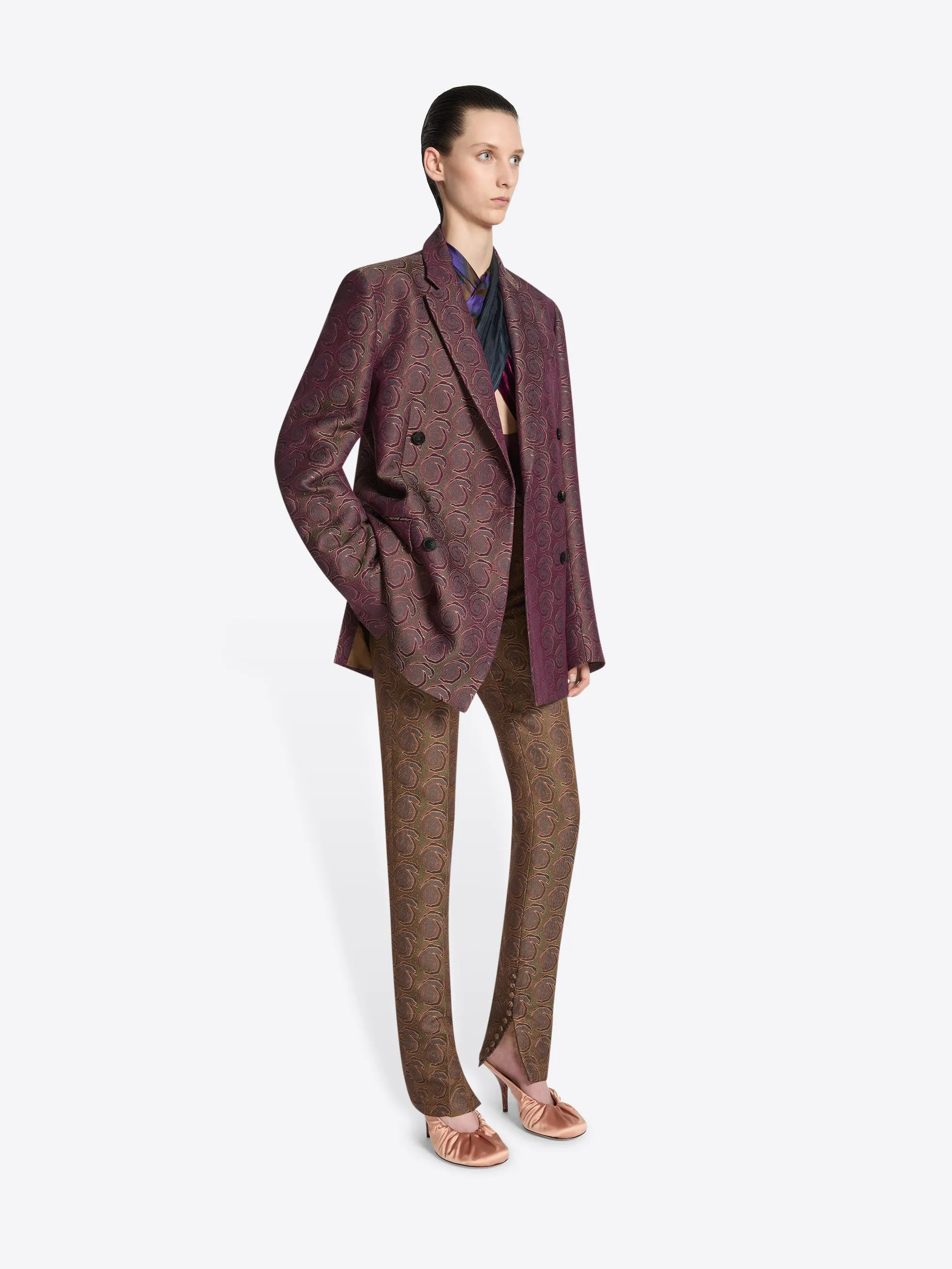 Oversized jacquard blazer sold by Dries Van Noten product image thumbnail 3