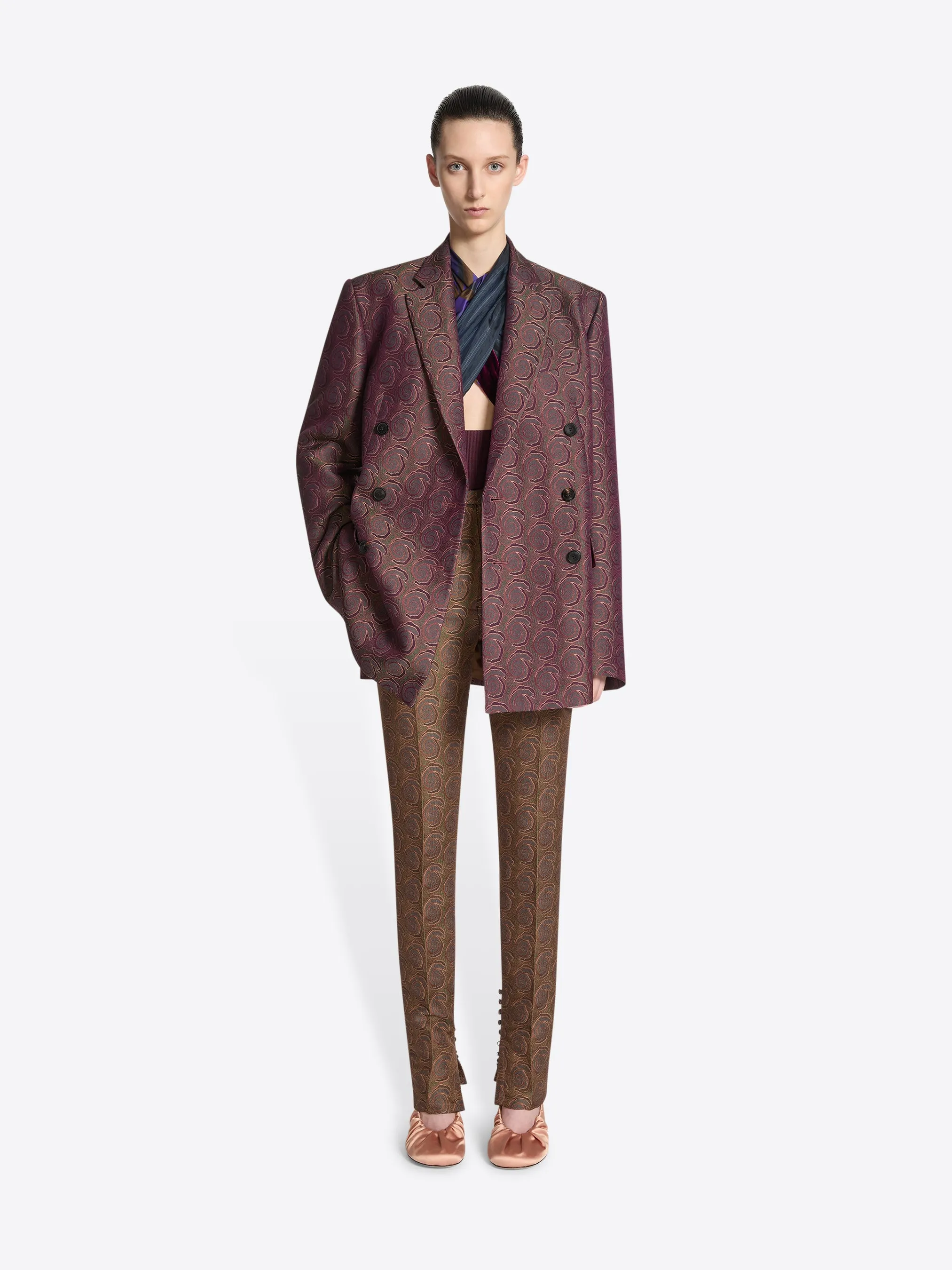 Oversized jacquard blazer sold by Dries Van Noten product image thumbnail 2