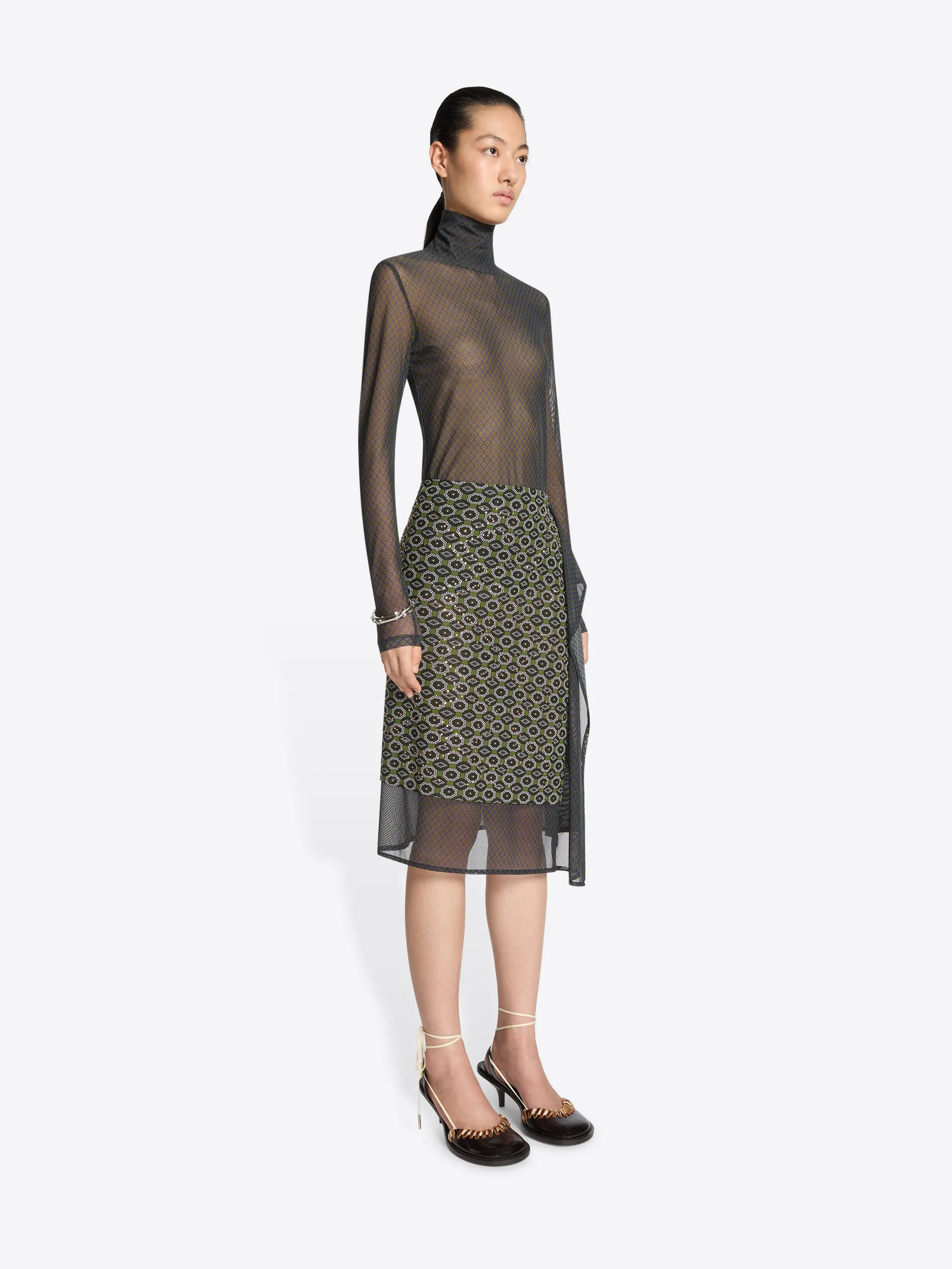 Embellished jersey skirt sold by Dries Van Noten product image thumbnail 3