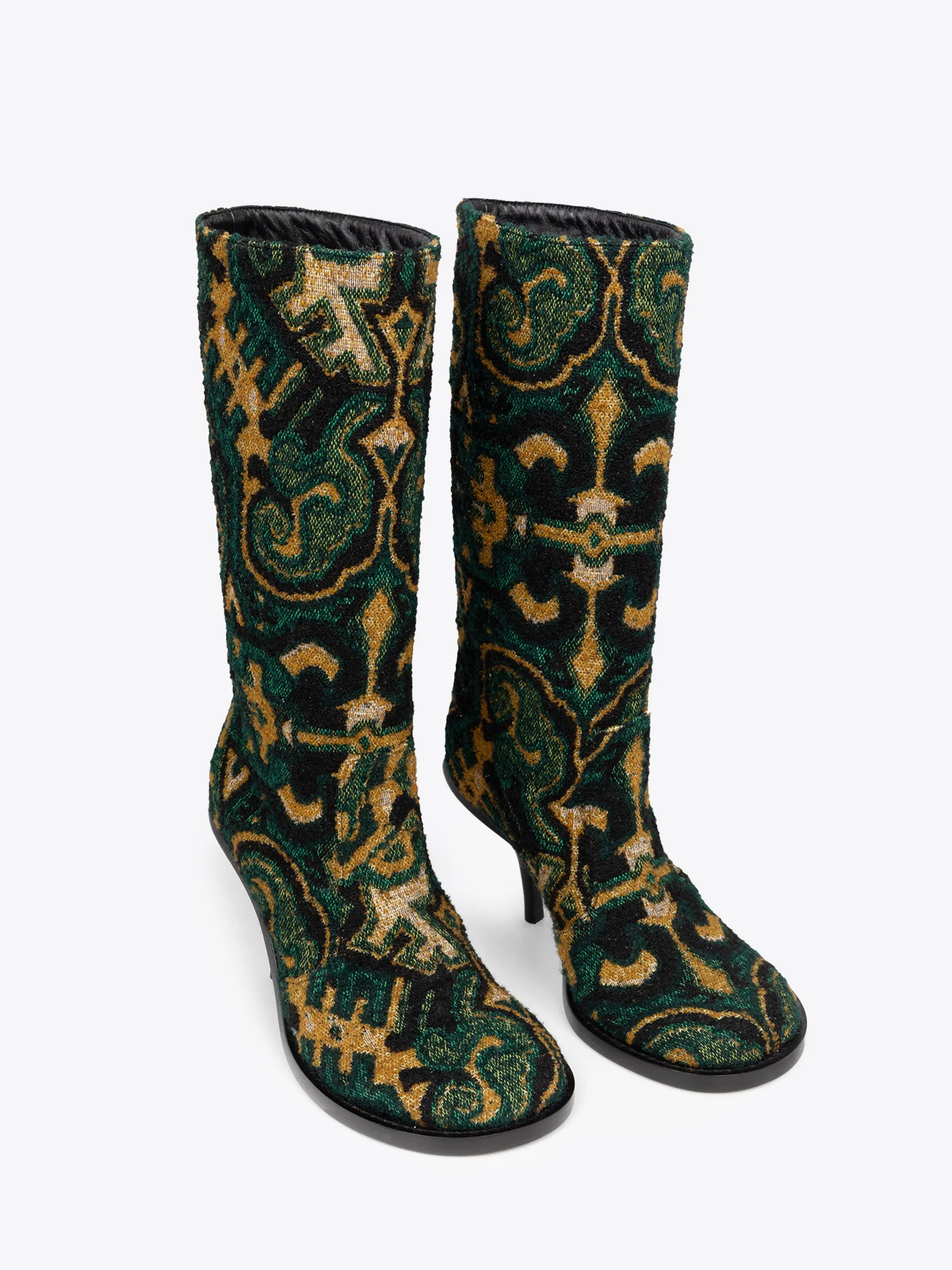 Round-toe jacquard boots sold by Dries Van Noten product image thumbnail 3