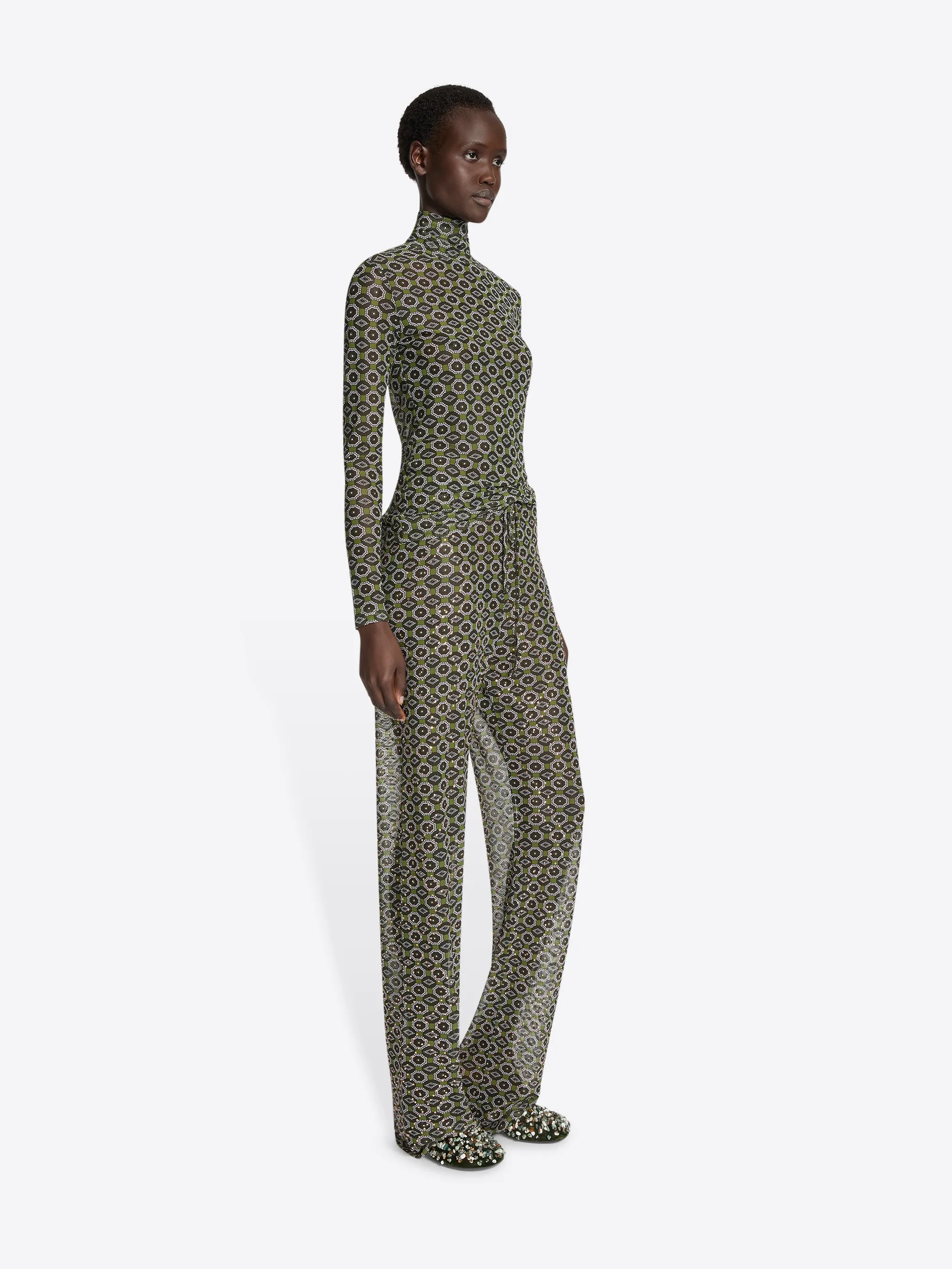 Embellished turtleneck tee sold by Dries Van Noten product image thumbnail 3