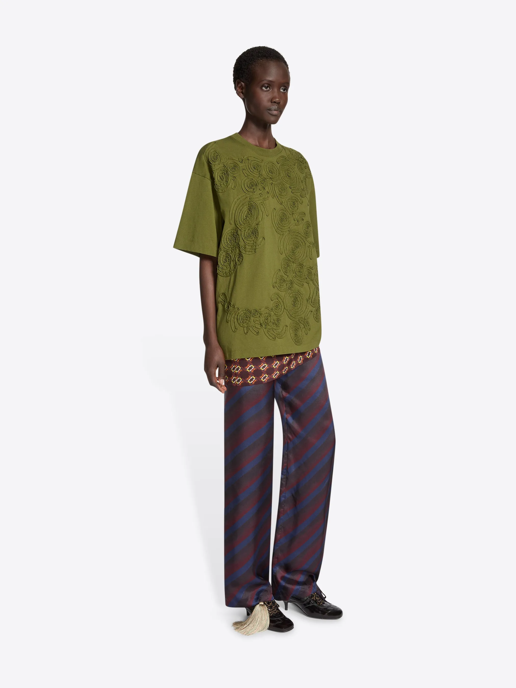 Embroidered cotton tee sold by Dries Van Noten product image thumbnail 3