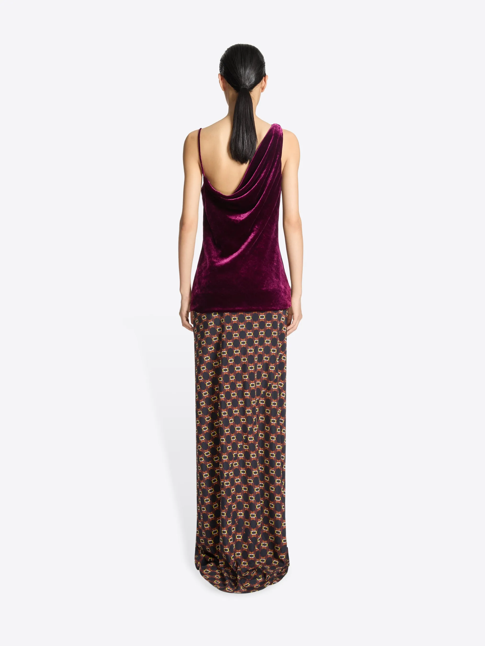 Long draped silk skirt sold by Dries Van Noten product image thumbnail 4