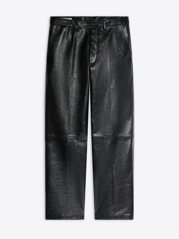 Cropped leather pants sold by Dries Van Noten