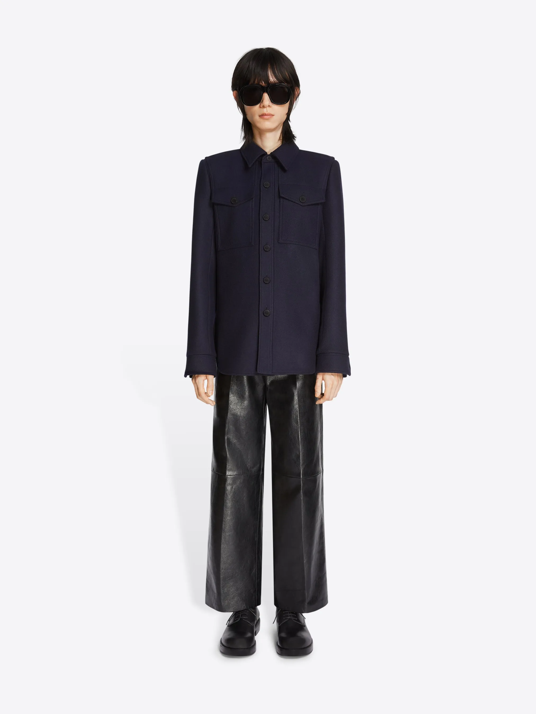 Cropped leather pants sold by Dries Van Noten product image thumbnail 2