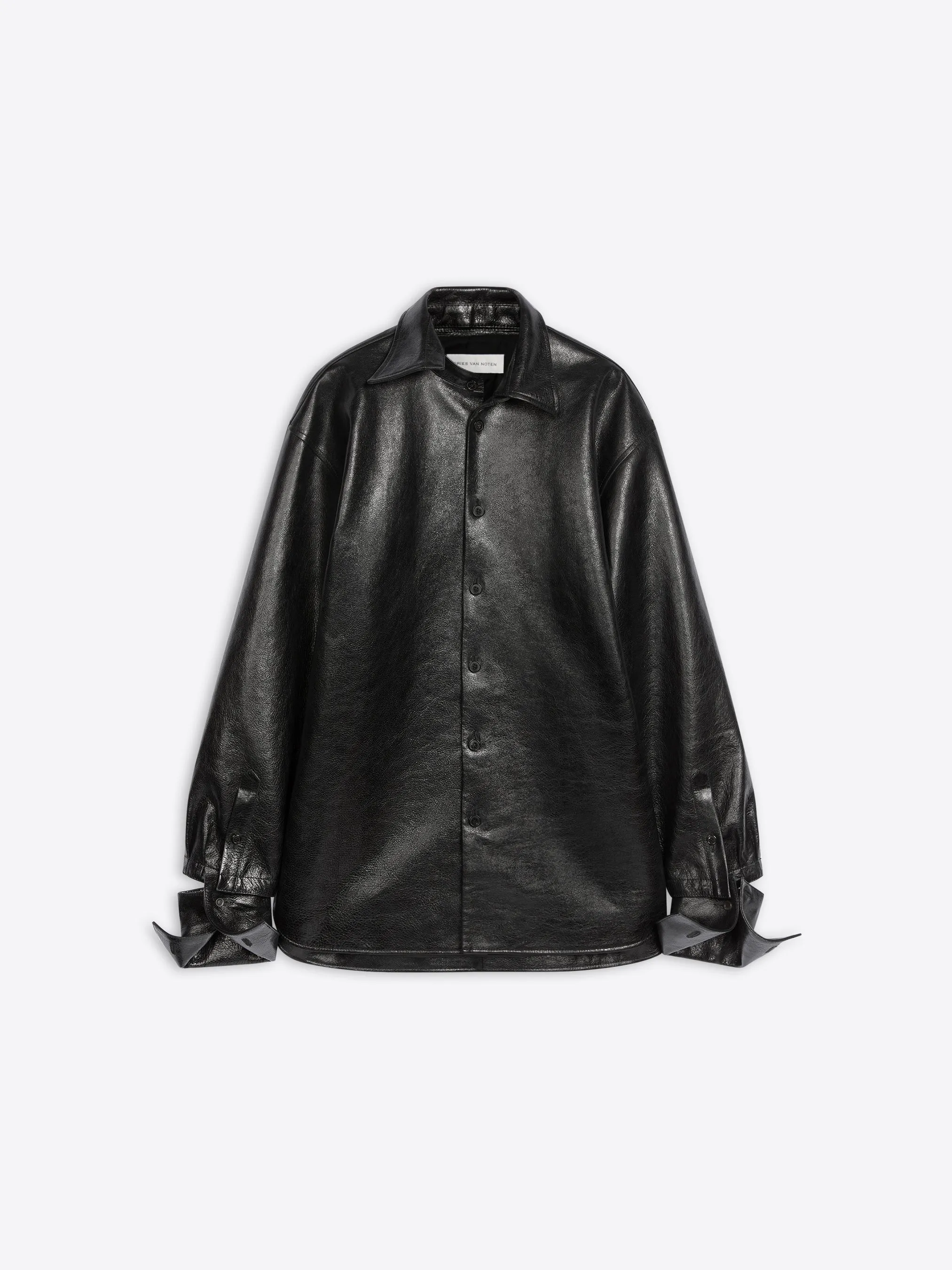 Adjustable leather shirt sold by Dries Van Noten