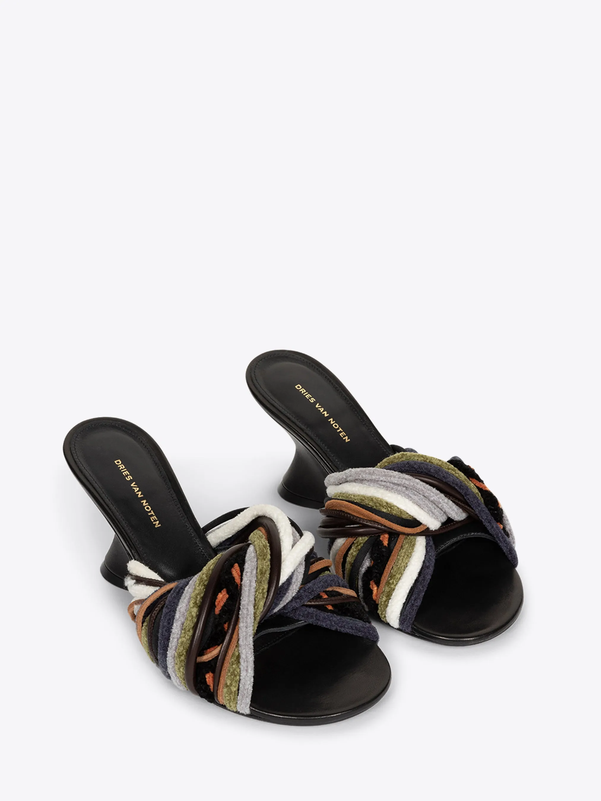 Open-toe leather mules sold by Dries Van Noten product image thumbnail 3
