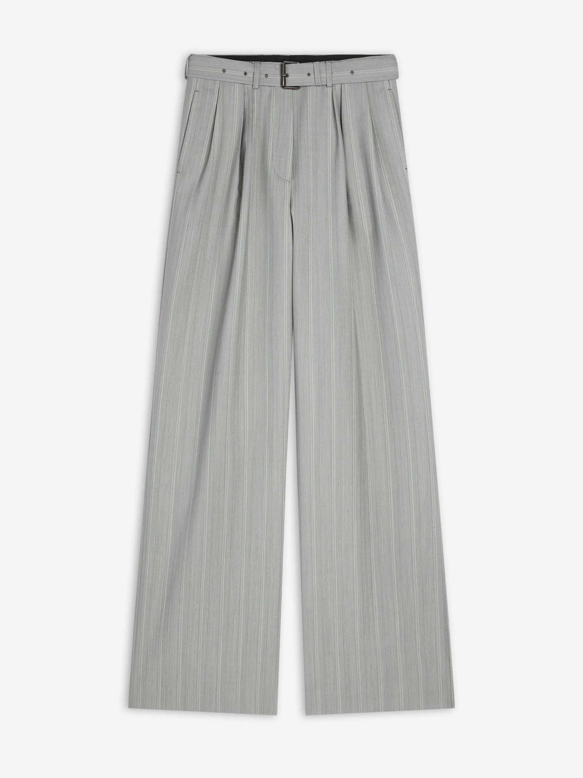 Belted wool trousers sold by Dries Van Noten