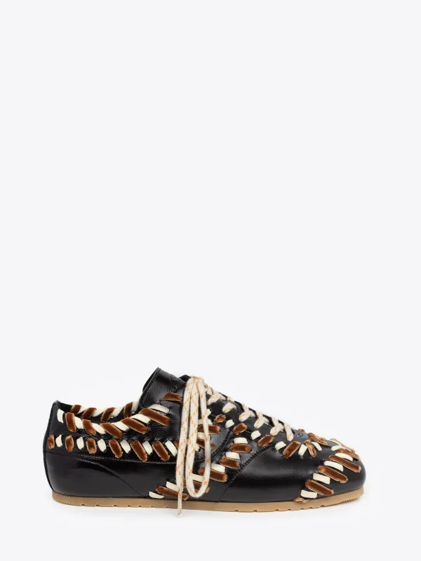 Embellished leather sneakers sold by Dries Van Noten