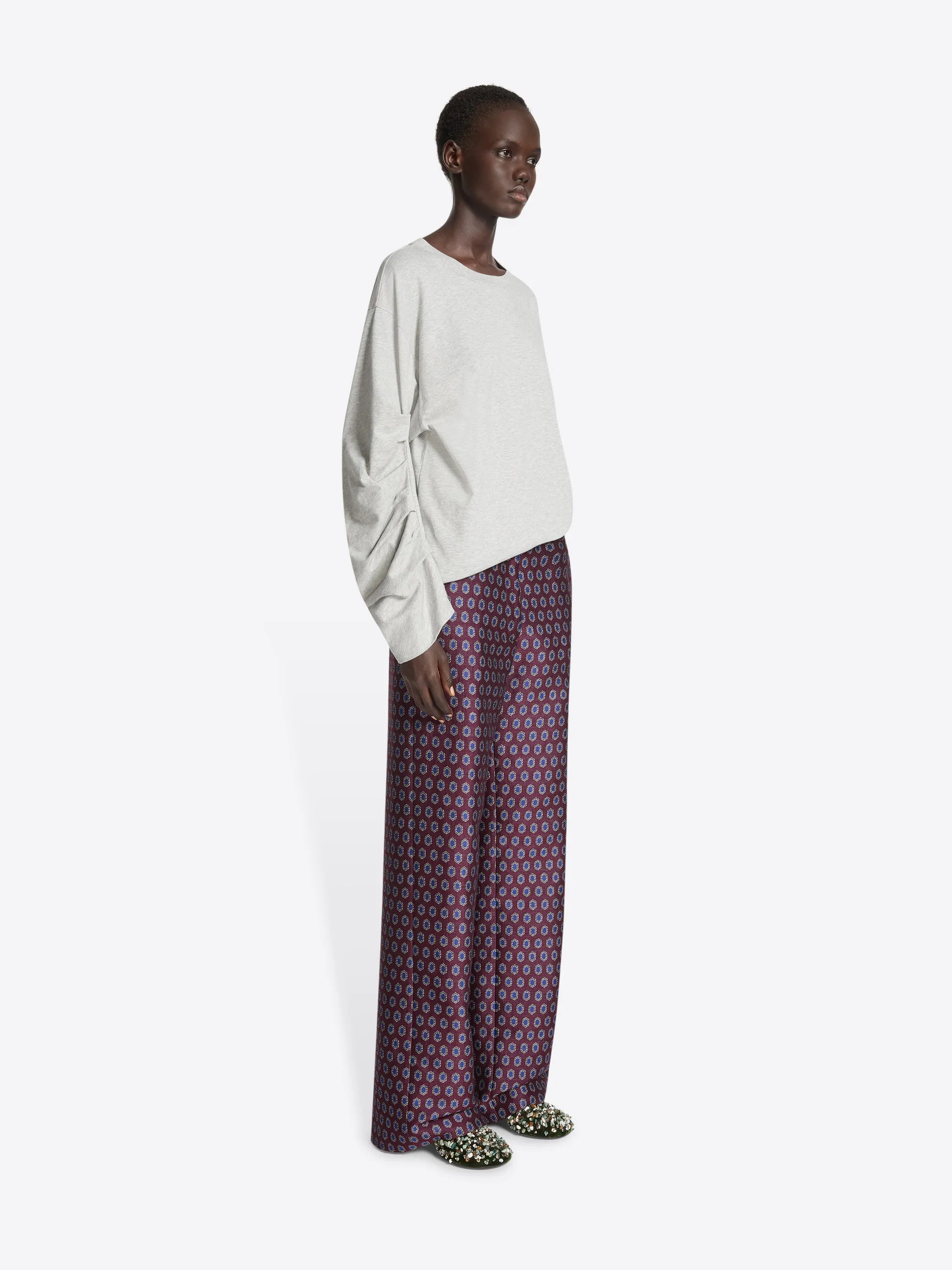 Slouchy jacquard pants sold by Dries Van Noten product image thumbnail 3