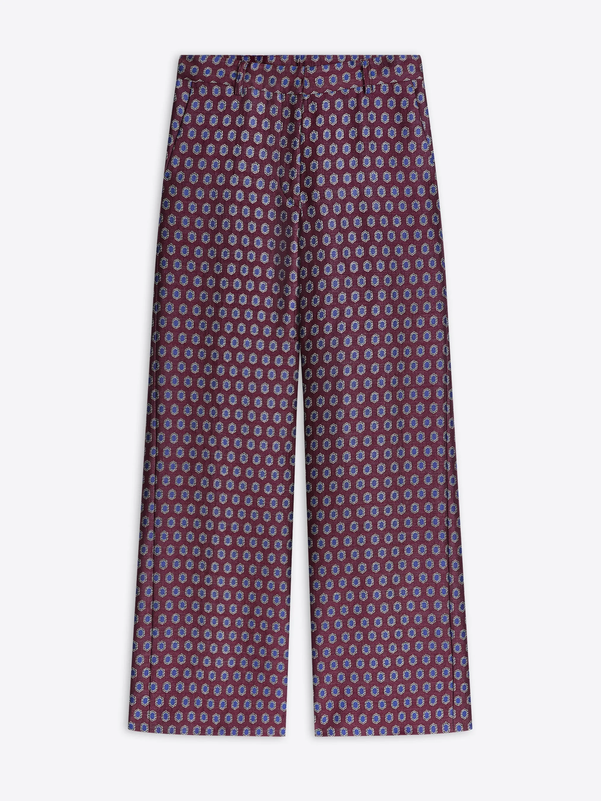 Slouchy jacquard pants sold by Dries Van Noten