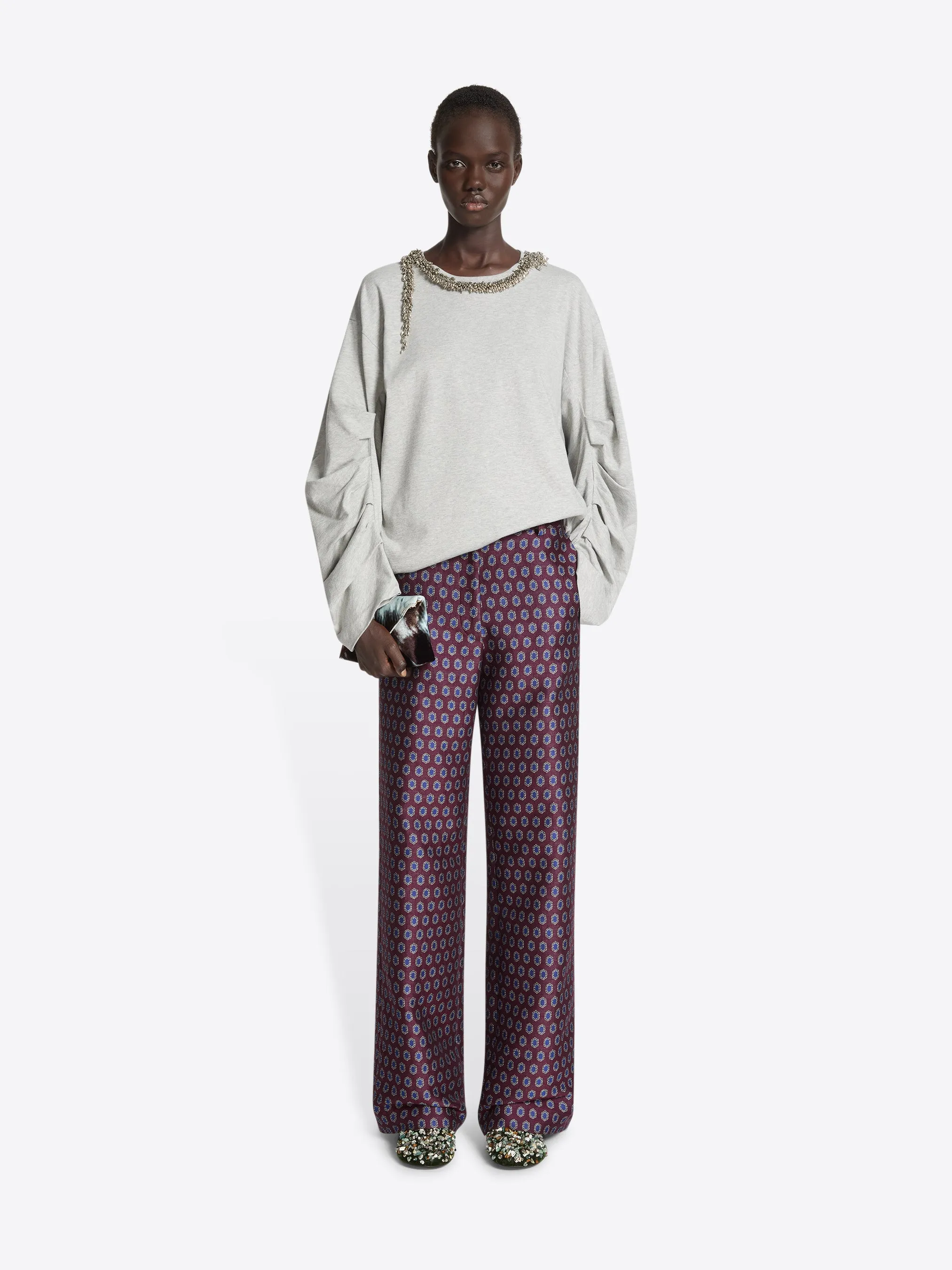 Slouchy jacquard pants sold by Dries Van Noten product image thumbnail 2