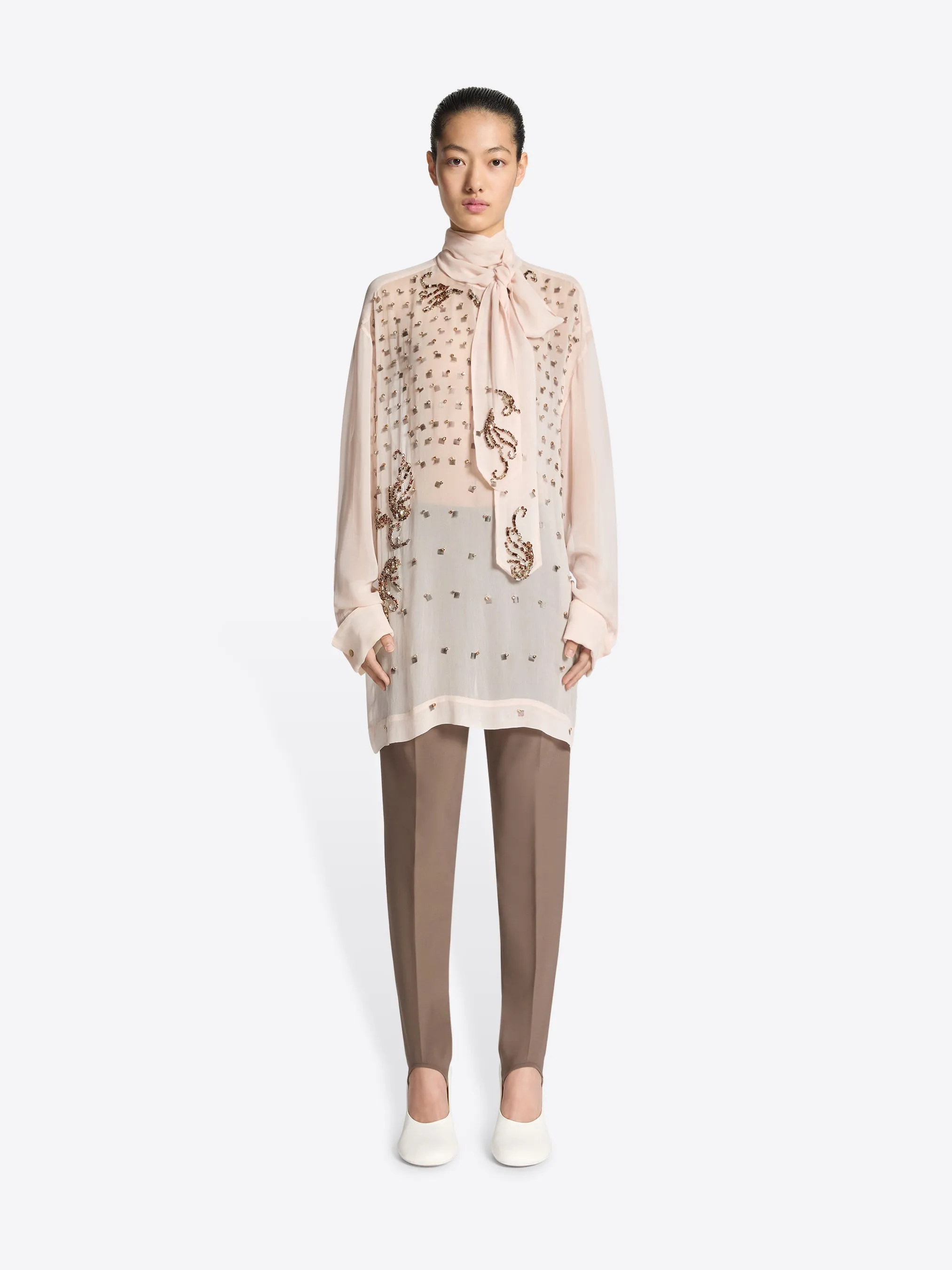 Loose fit embellished blouse sold by Dries Van Noten product image thumbnail 2