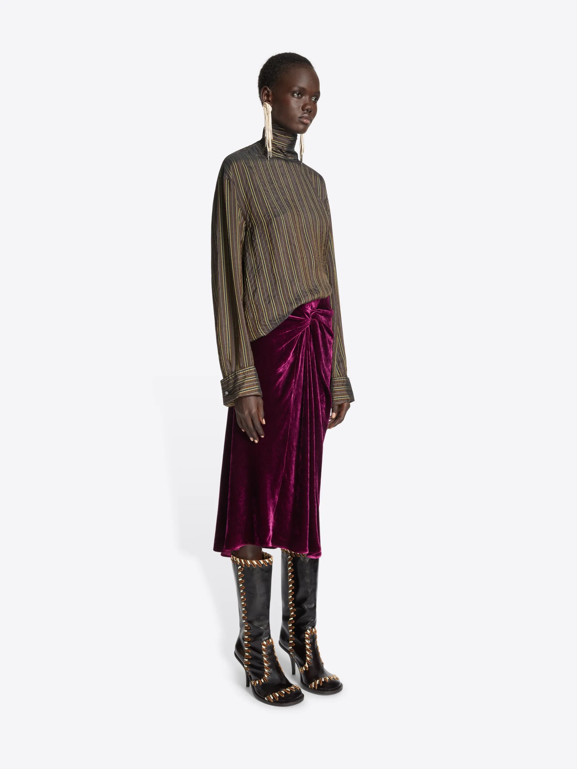 Loose fit cupro blouse sold by Dries Van Noten product image thumbnail 3