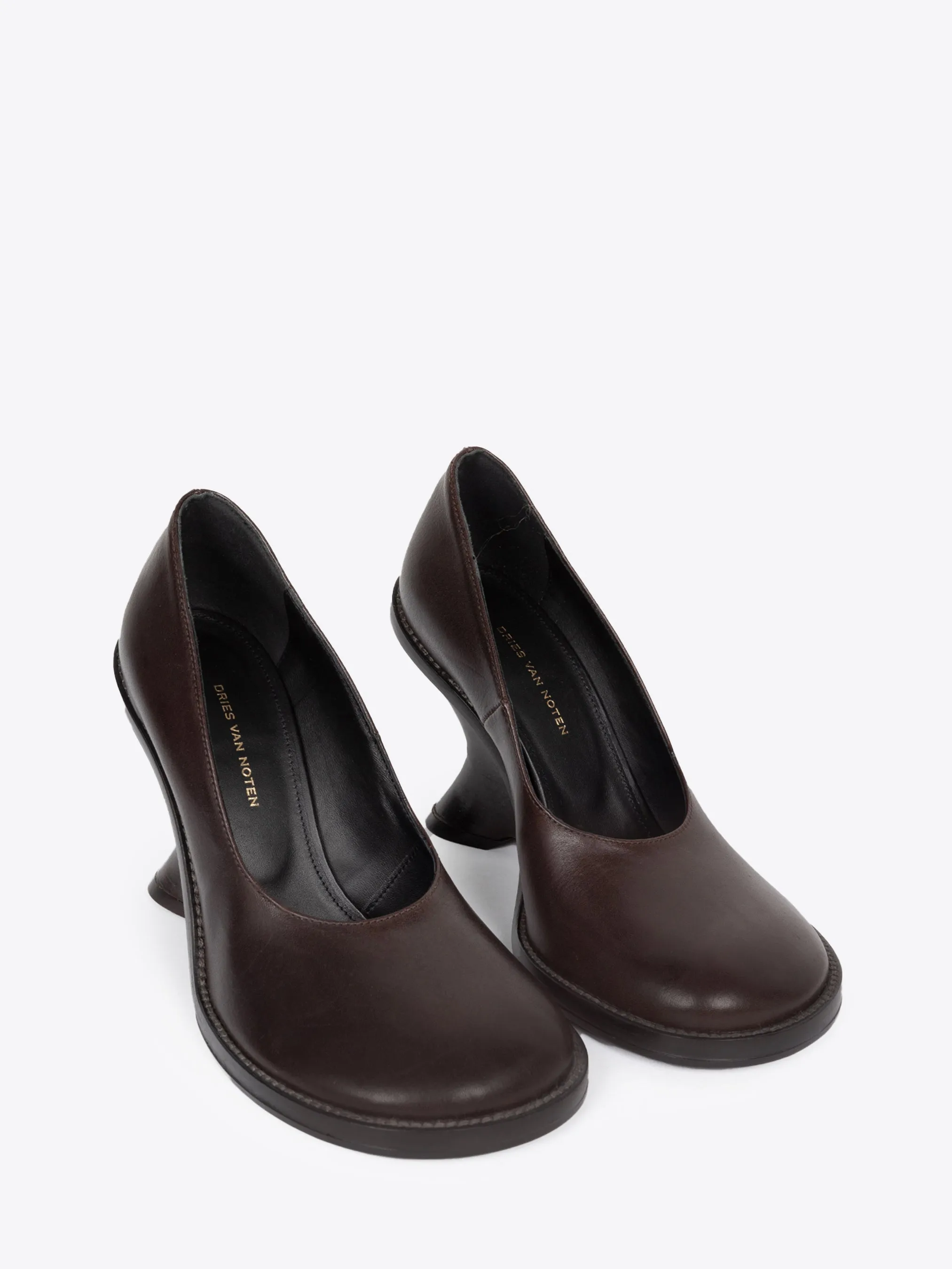 Leather wedge pumps sold by Dries Van Noten product image thumbnail 3