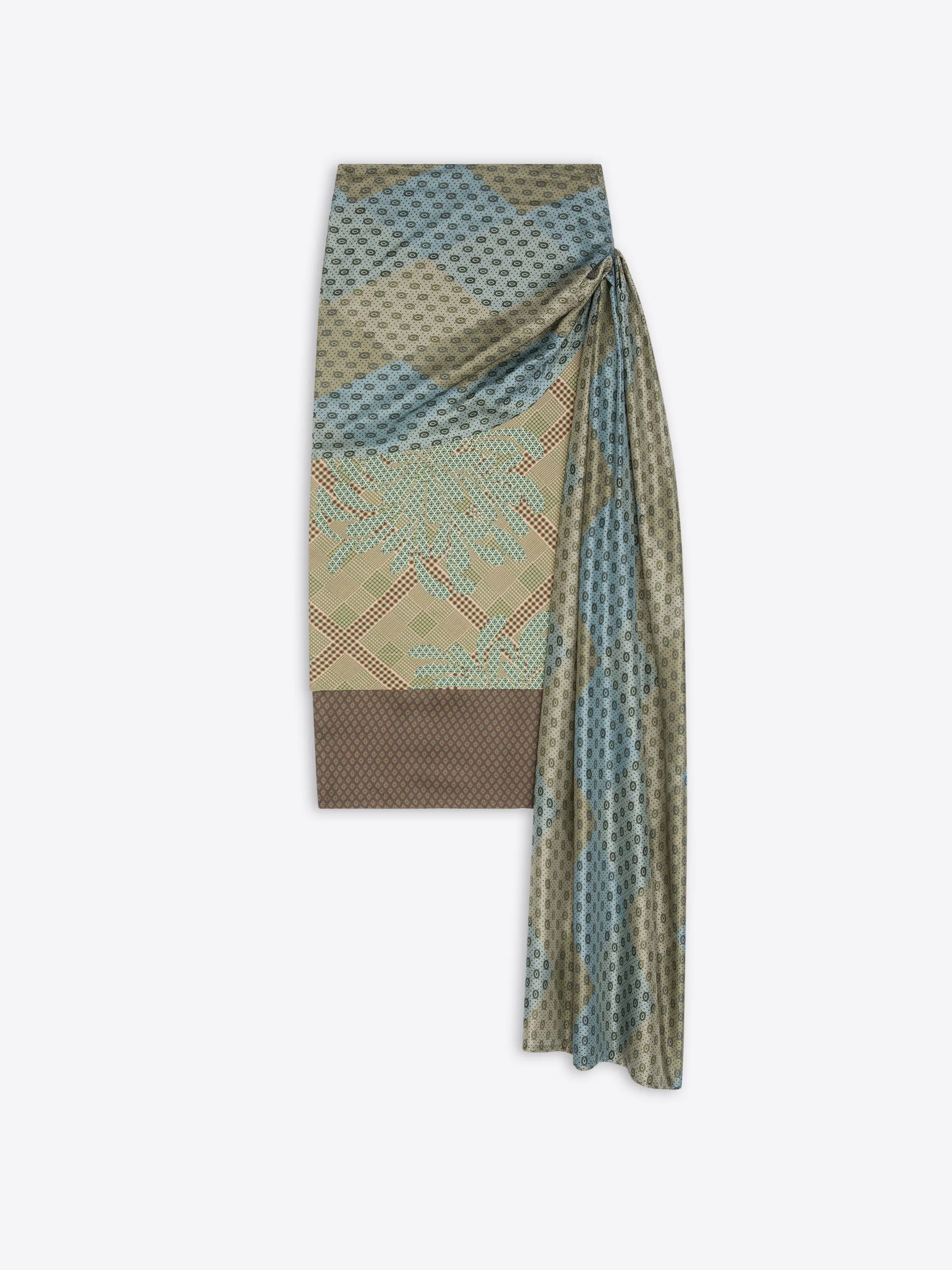 Draped silk skirt sold by Dries Van Noten