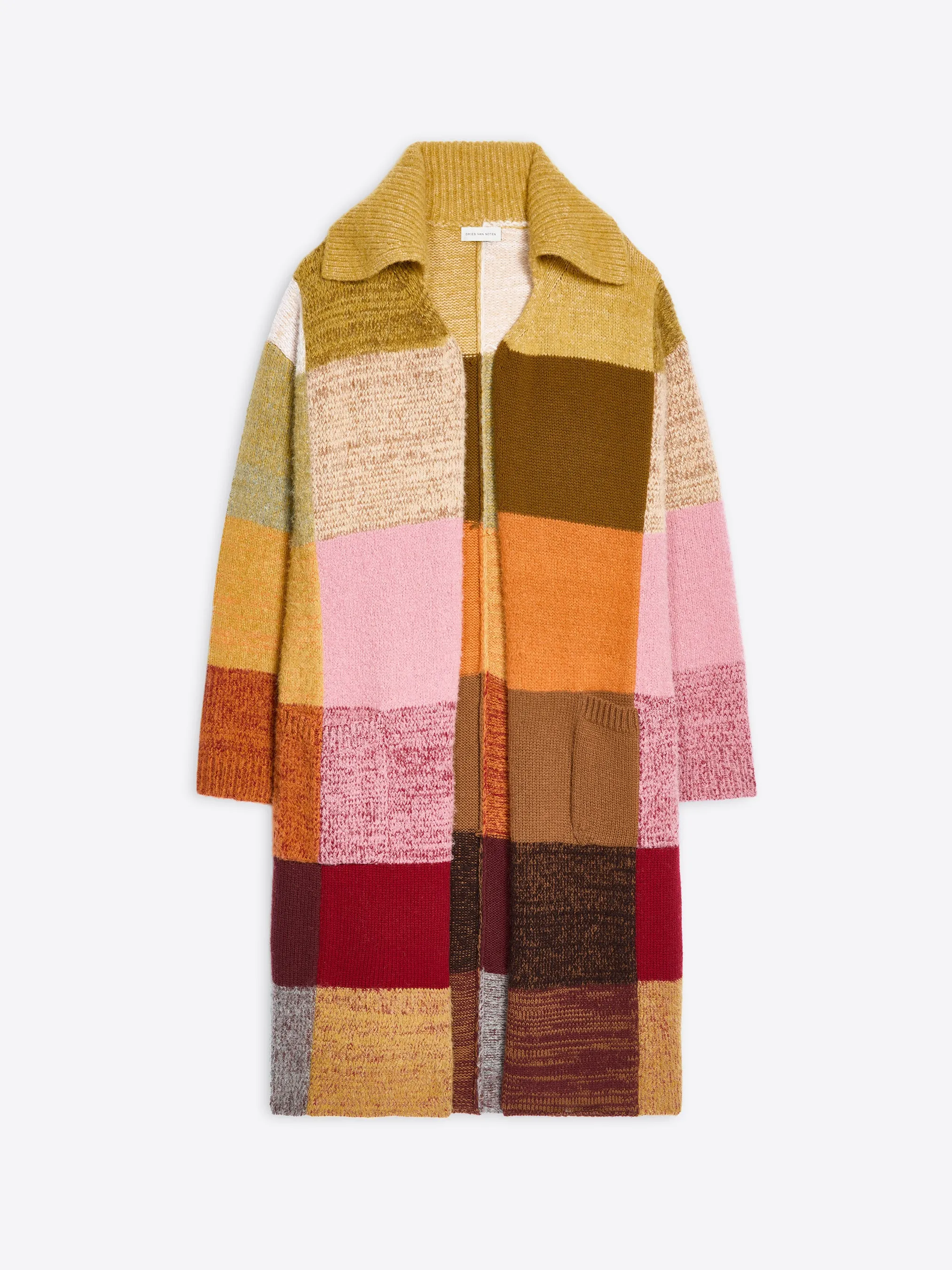 Long wool cardigan sold by Dries Van Noten