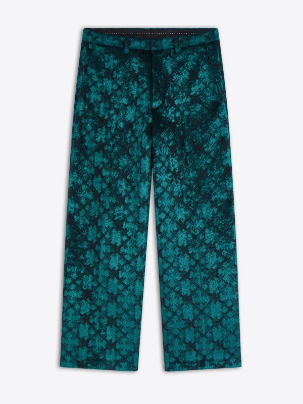Cropped jacquard pants made by Dries Van Noten