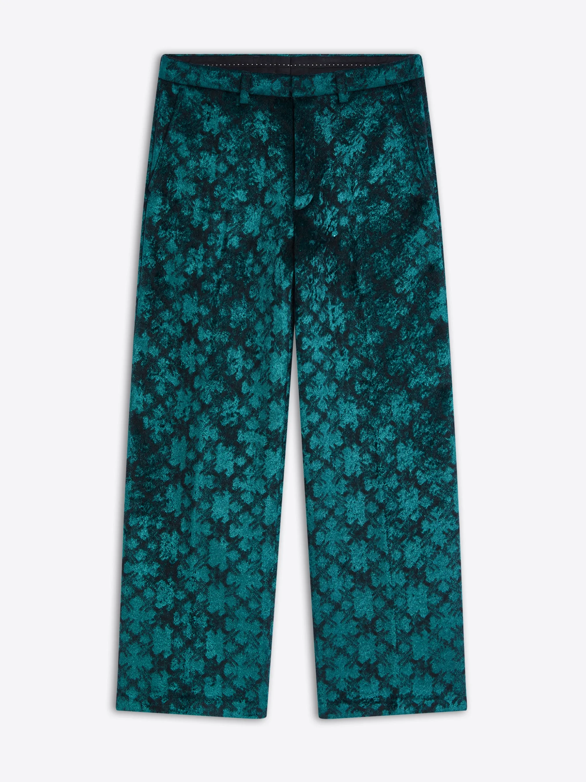 Cropped jacquard pants sold by Dries Van Noten