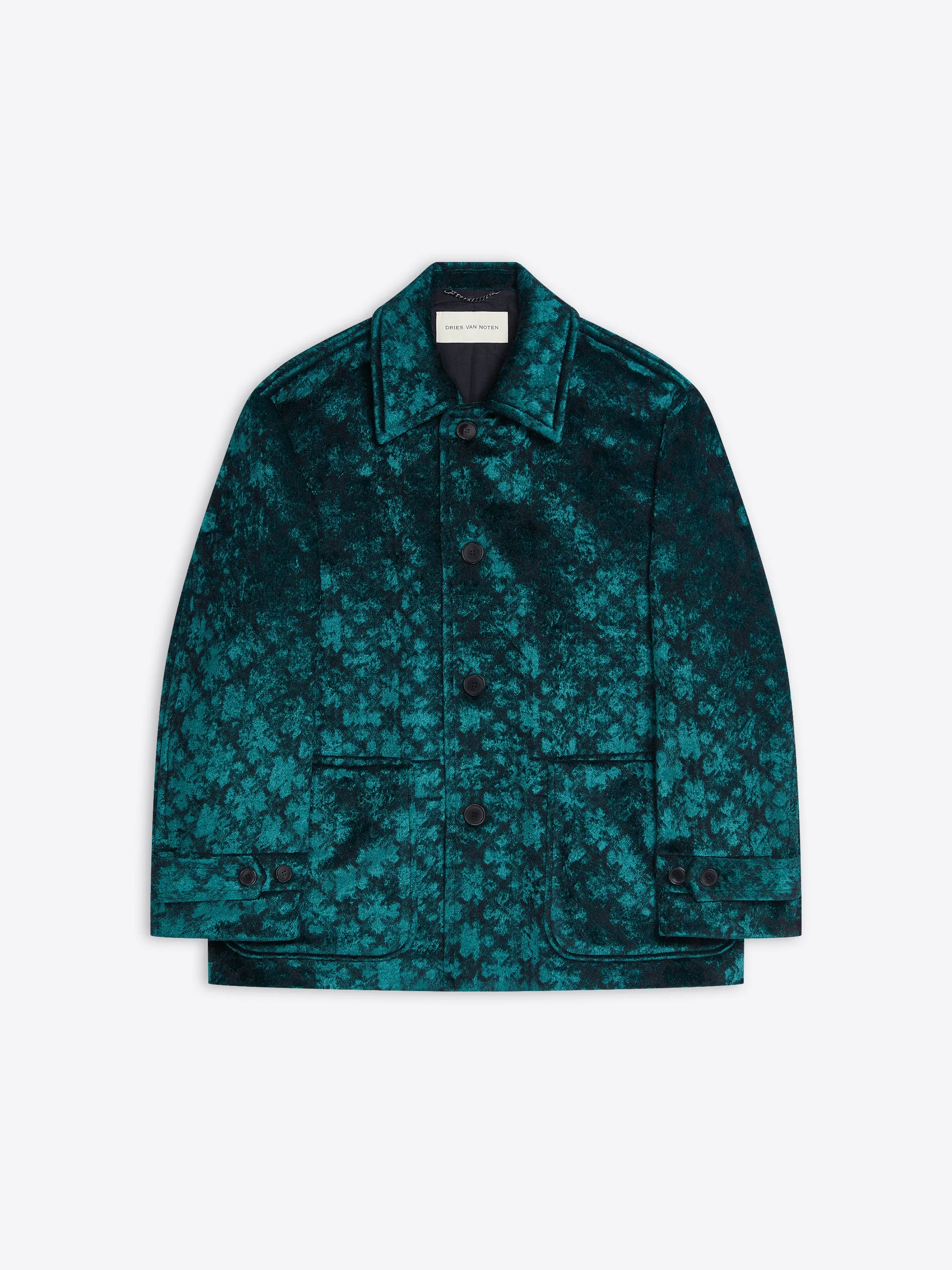 Jacquard duffle coat sold by Dries Van Noten