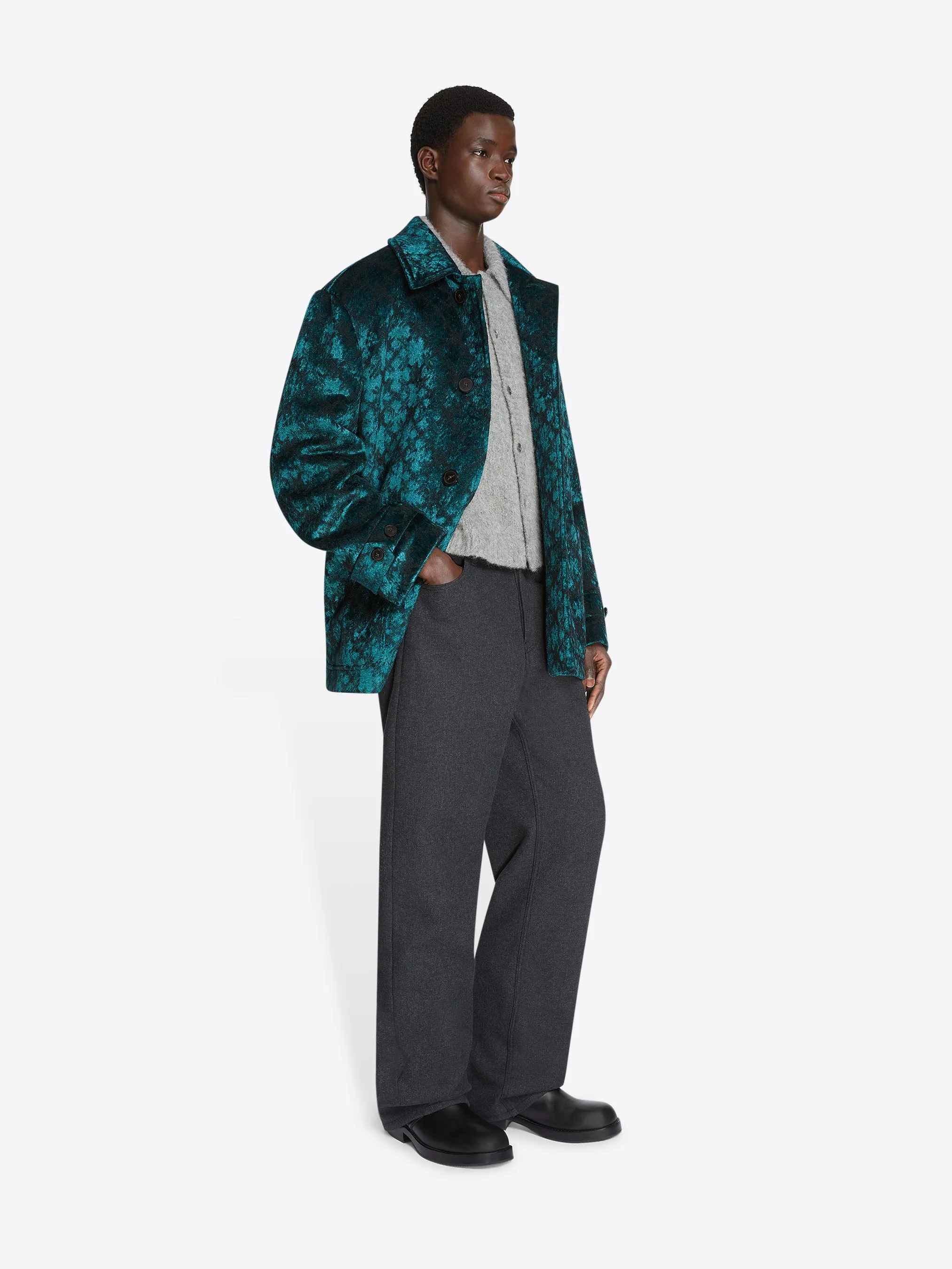 Jacquard duffle coat sold by Dries Van Noten product image thumbnail 3