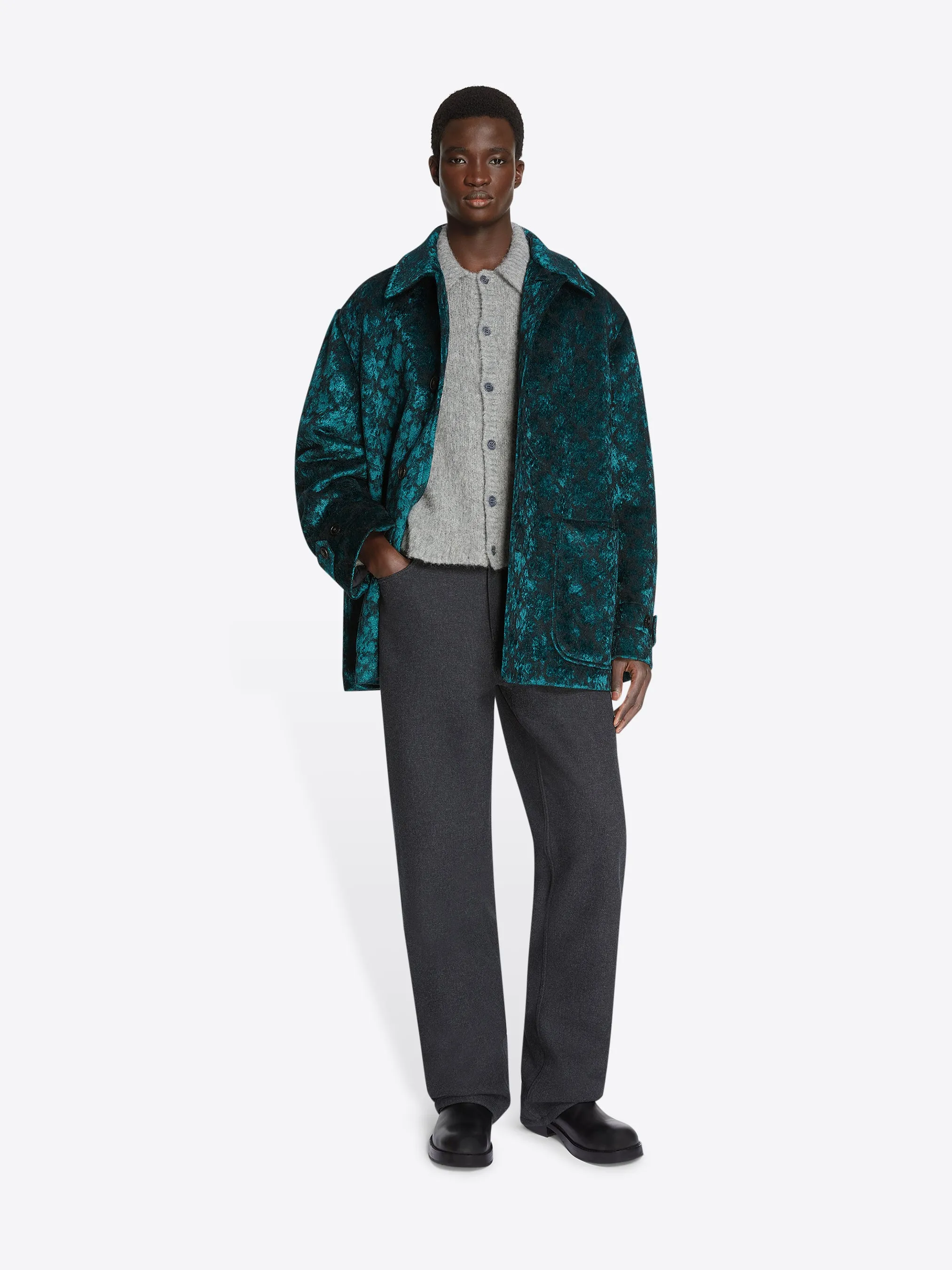 Jacquard duffle coat sold by Dries Van Noten product image thumbnail 2