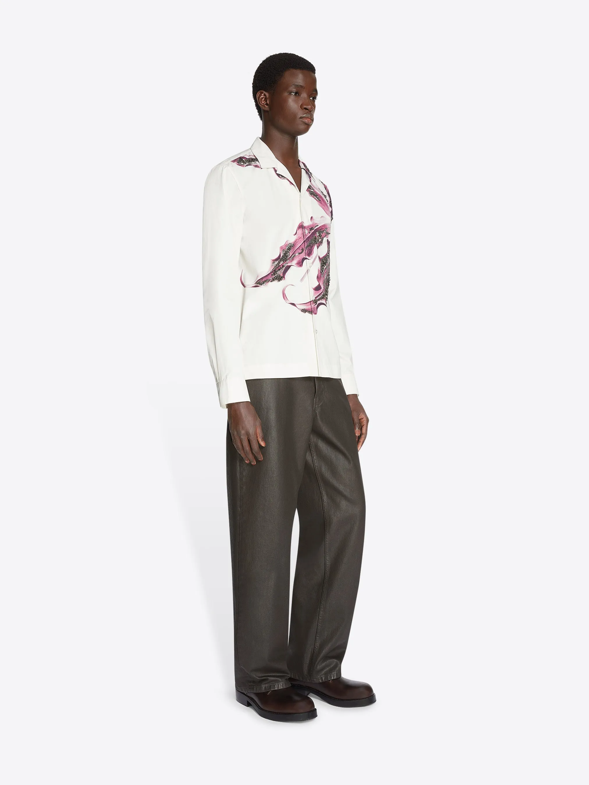 Embroidered cotton shirt sold by Dries Van Noten product image thumbnail 3