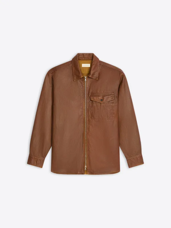 Coated zipped shirt sold by Dries Van Noten
