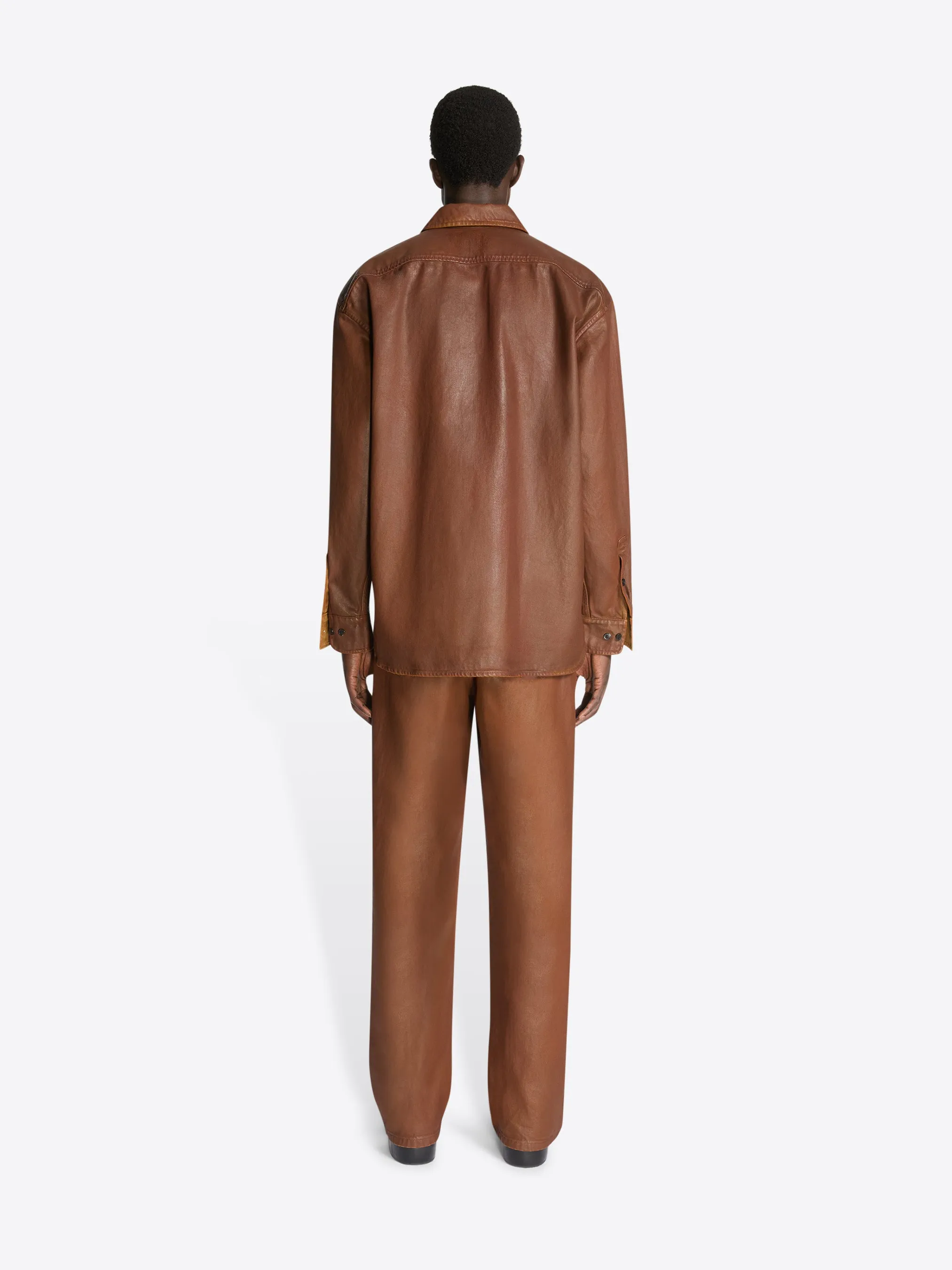 Coated zipped shirt sold by Dries Van Noten product image thumbnail 4