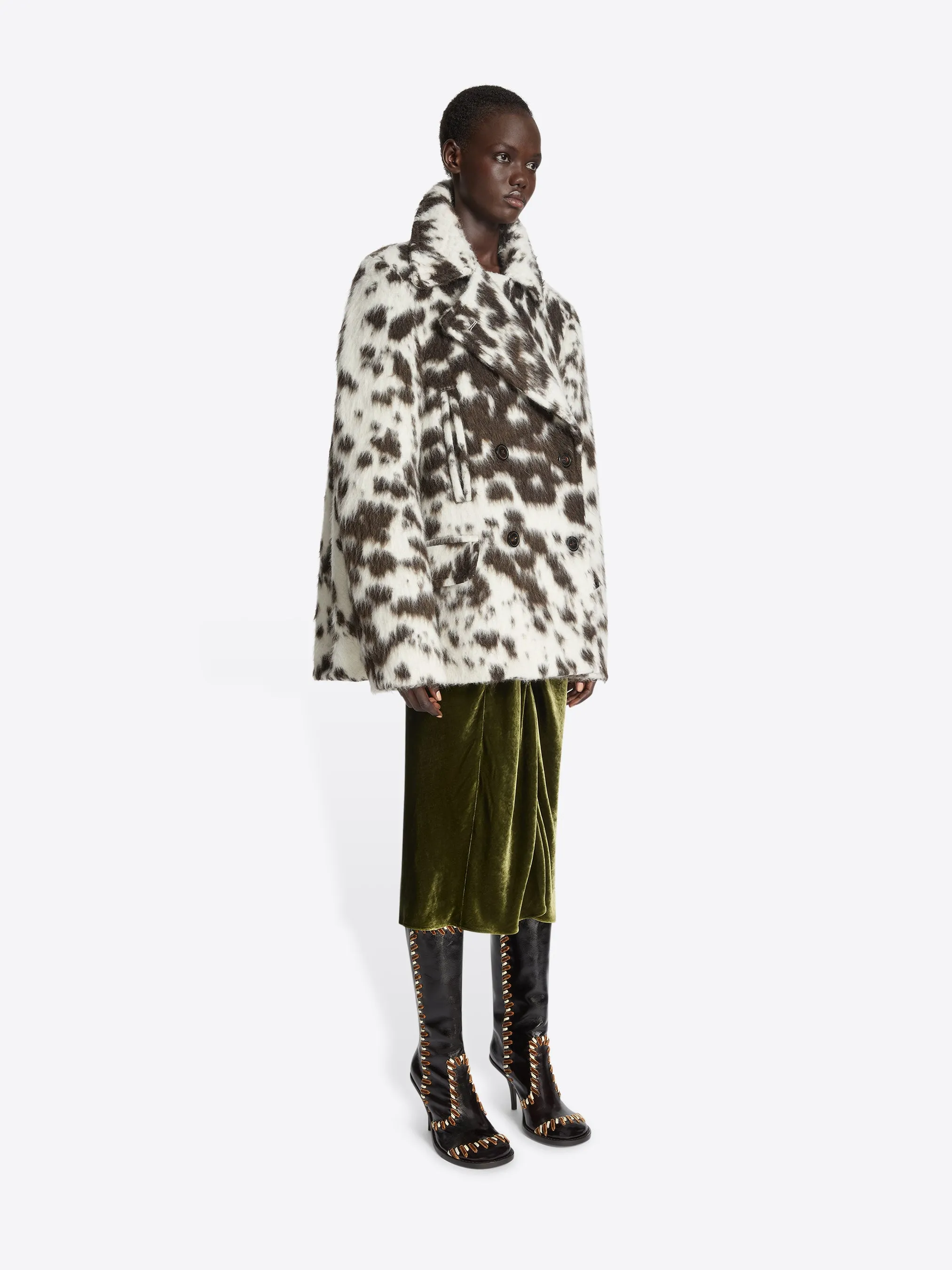 Cowhide caban jacket sold by Dries Van Noten product image thumbnail 3