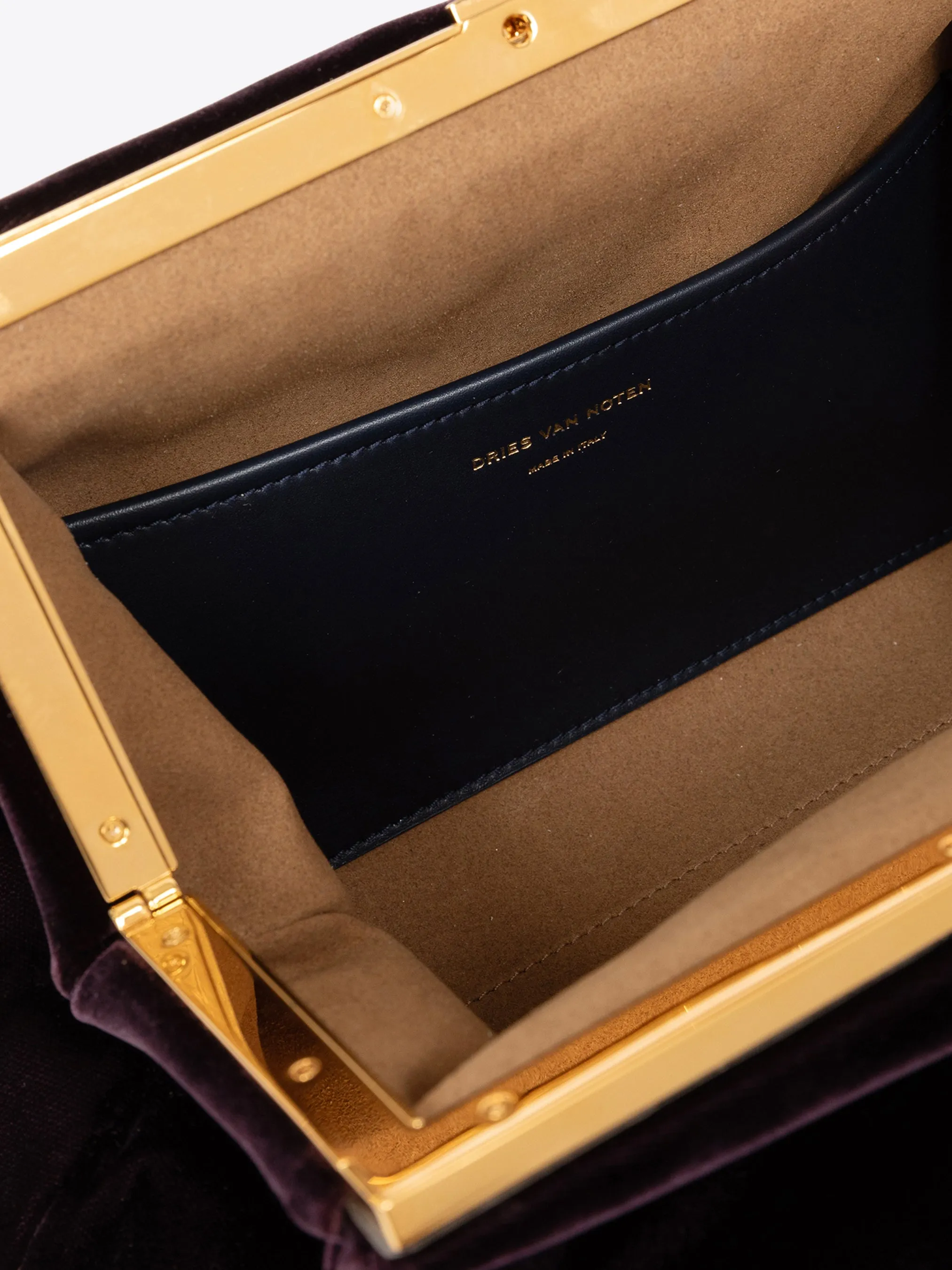 Pleated velvet bag sold by Dries Van Noten product image thumbnail 5