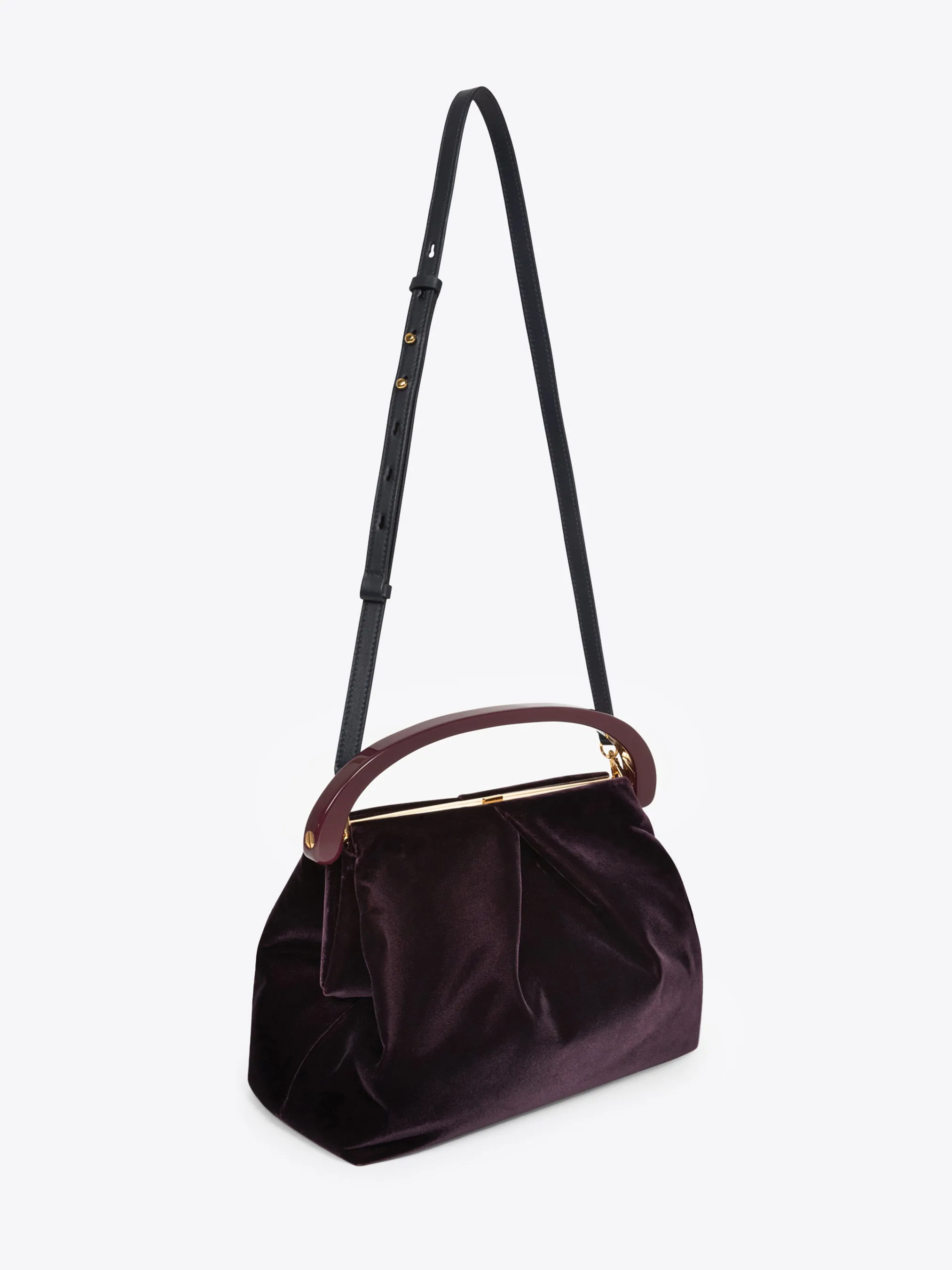Pleated velvet bag sold by Dries Van Noten product image thumbnail 3