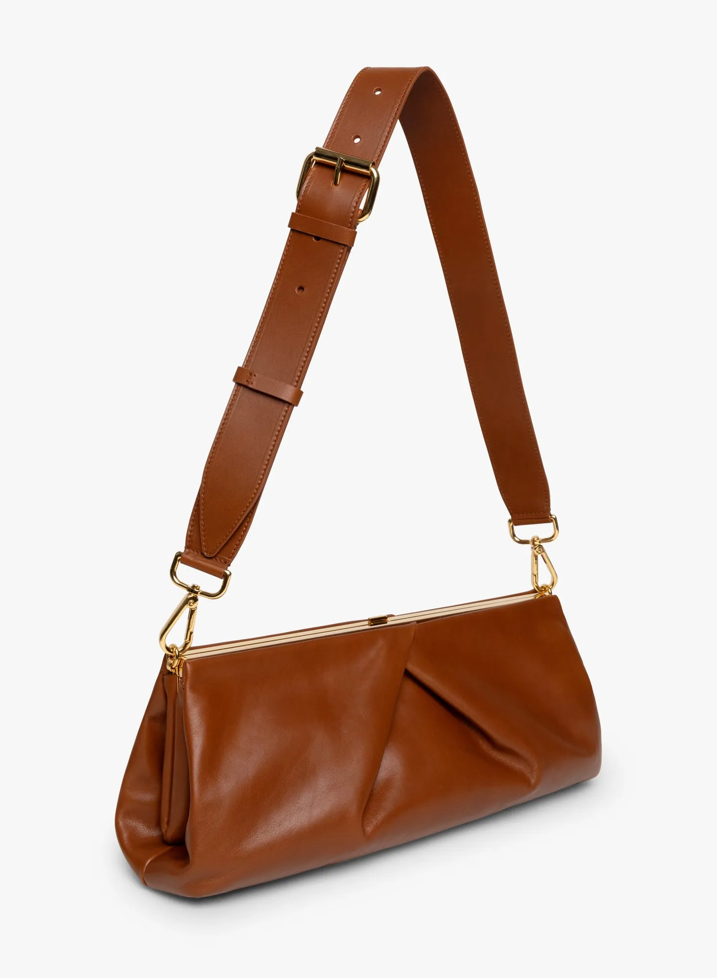 Pleated leather clutch sold by Dries Van Noten product image thumbnail 3