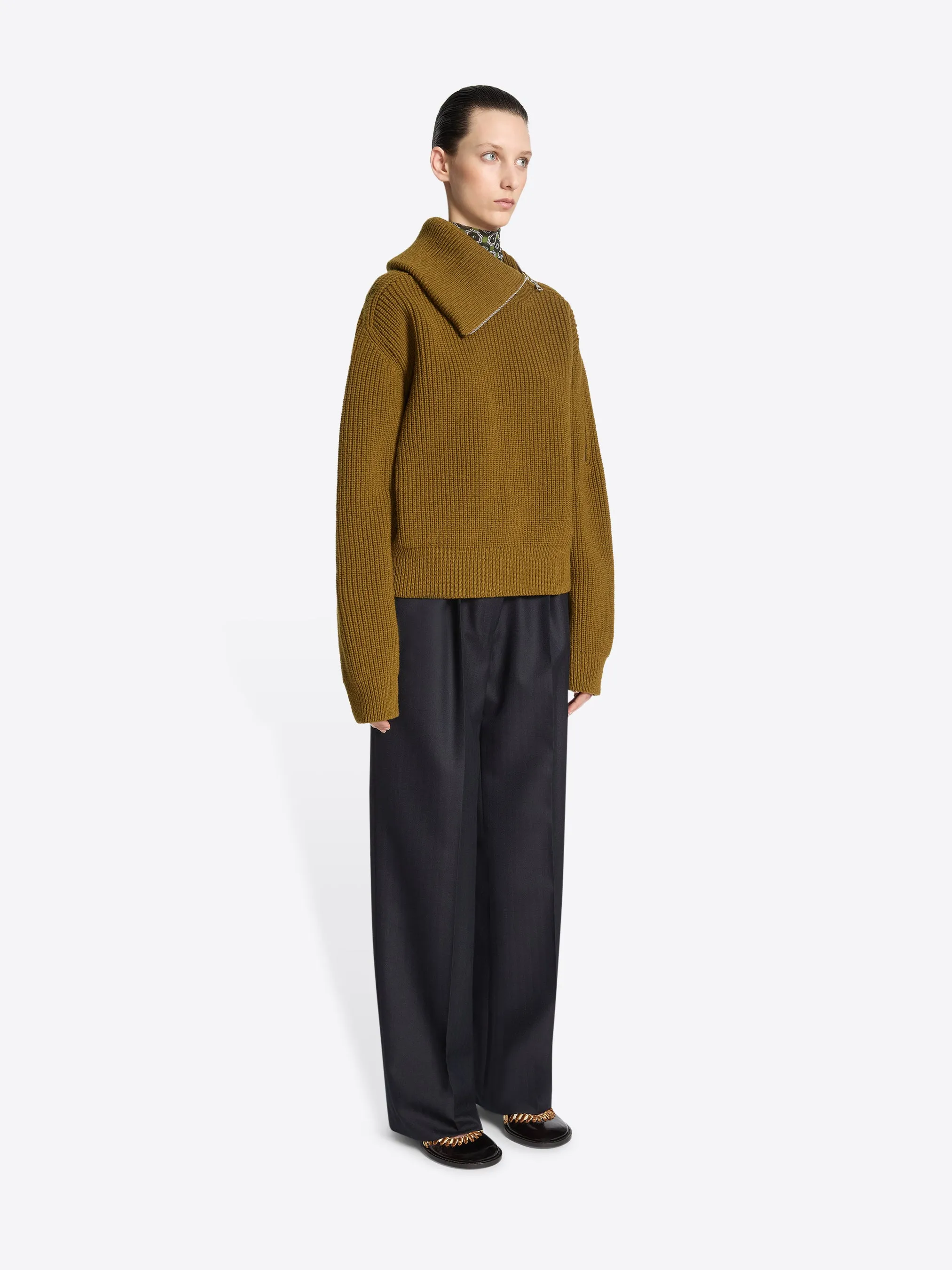 Zipped wool sweater sold by Dries Van Noten product image thumbnail 3