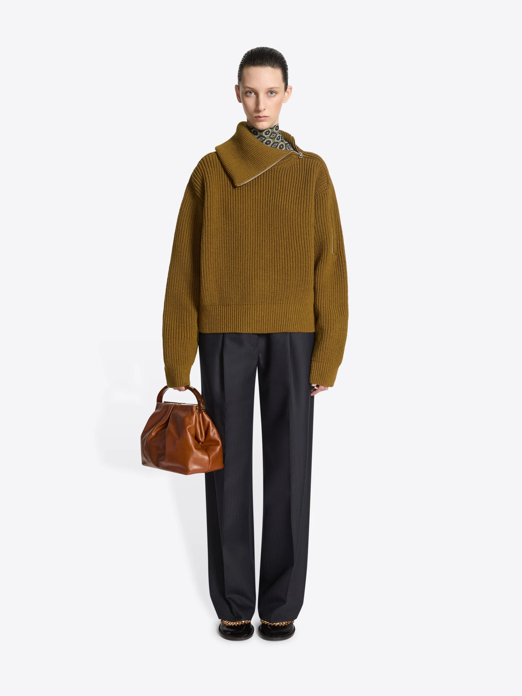 Zipped wool sweater sold by Dries Van Noten product image thumbnail 2