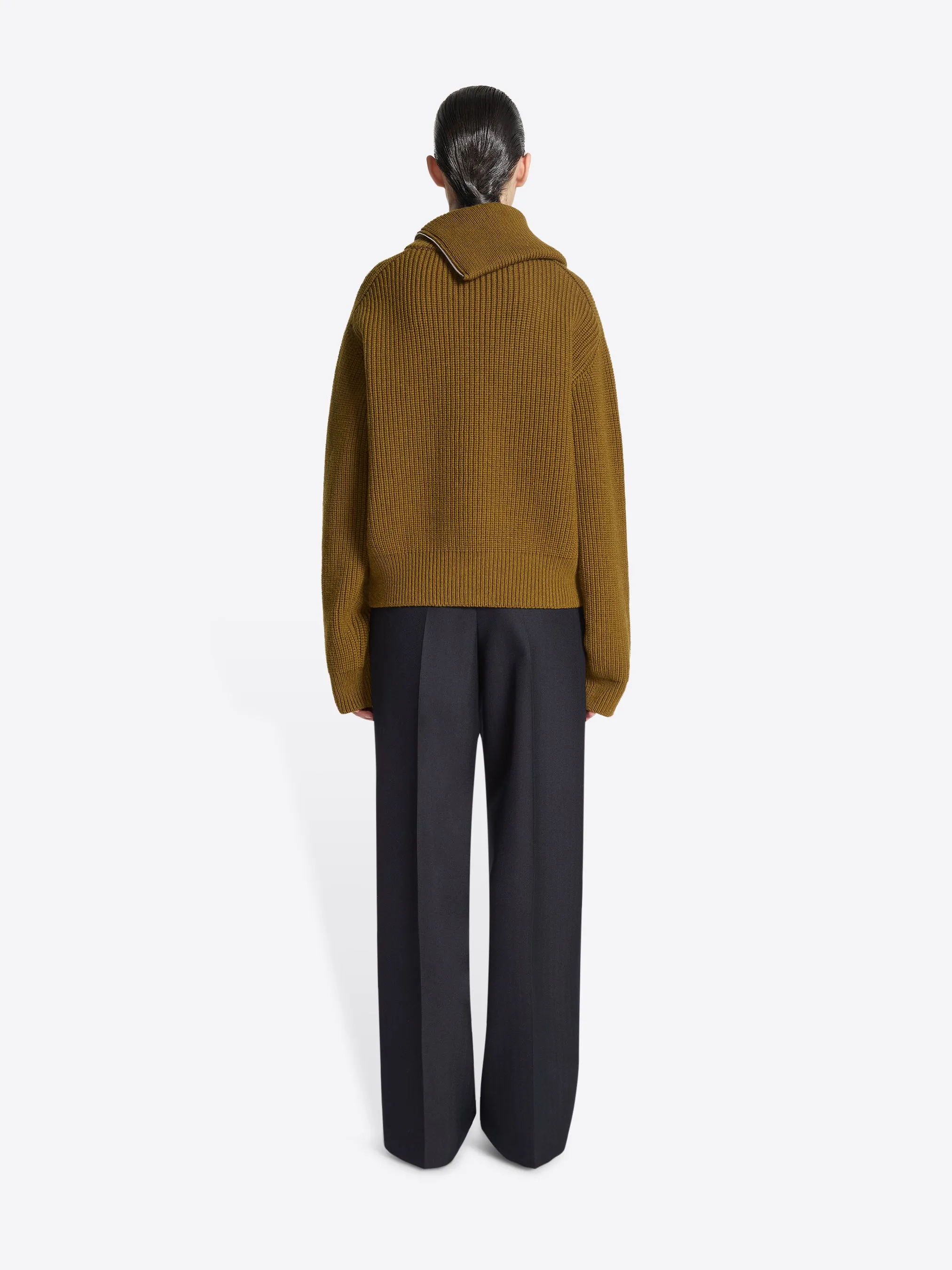 Zipped wool sweater sold by Dries Van Noten product image thumbnail 4