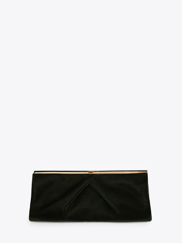Pleated velvet clutch sold by Dries Van Noten