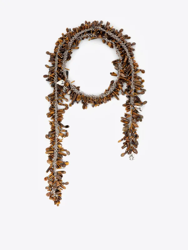 Embroidered scarf necklace sold by Dries Van Noten